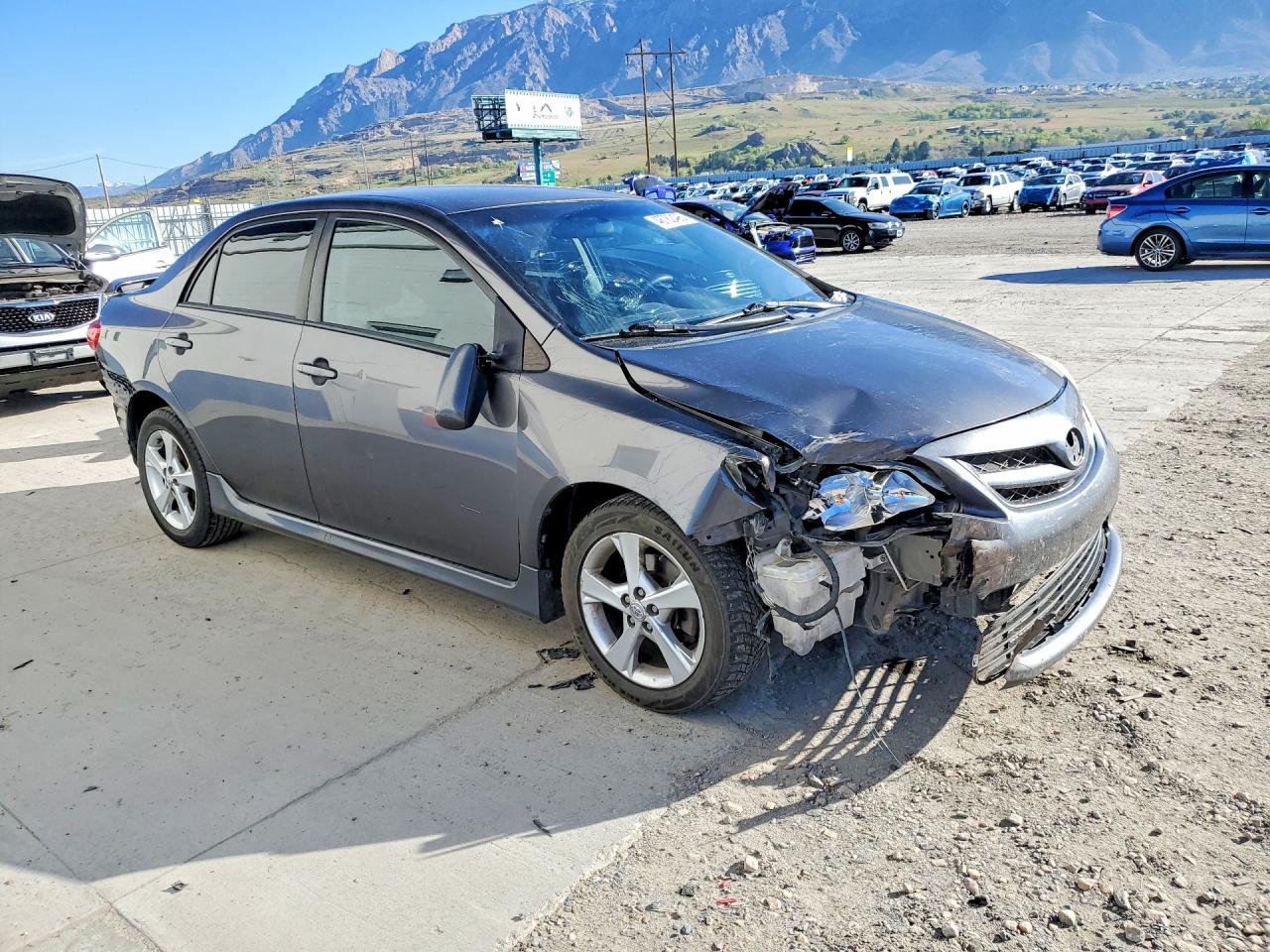 2013 Toyota Corolla S Gray vin: 5YFBU4EE2DP096380