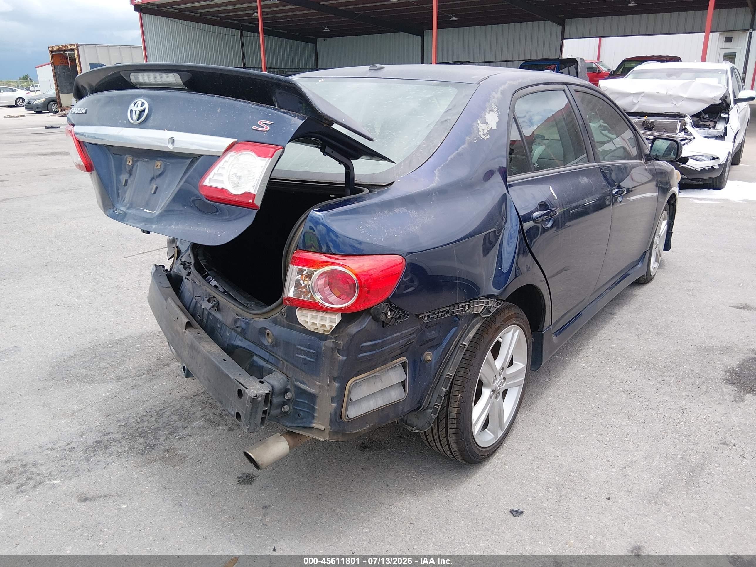 2013 Toyota Corolla S Blue vin: 5YFBU4EE2DP107118