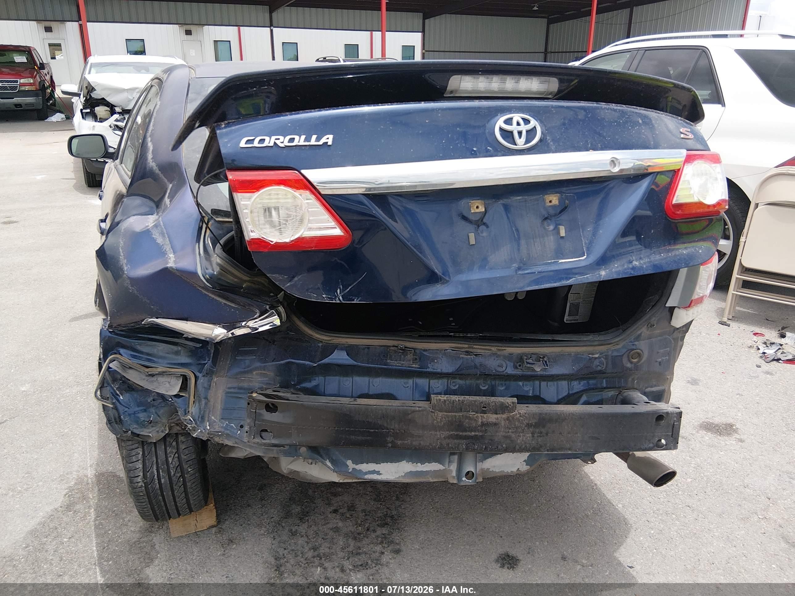 2013 Toyota Corolla S Blue vin: 5YFBU4EE2DP107118