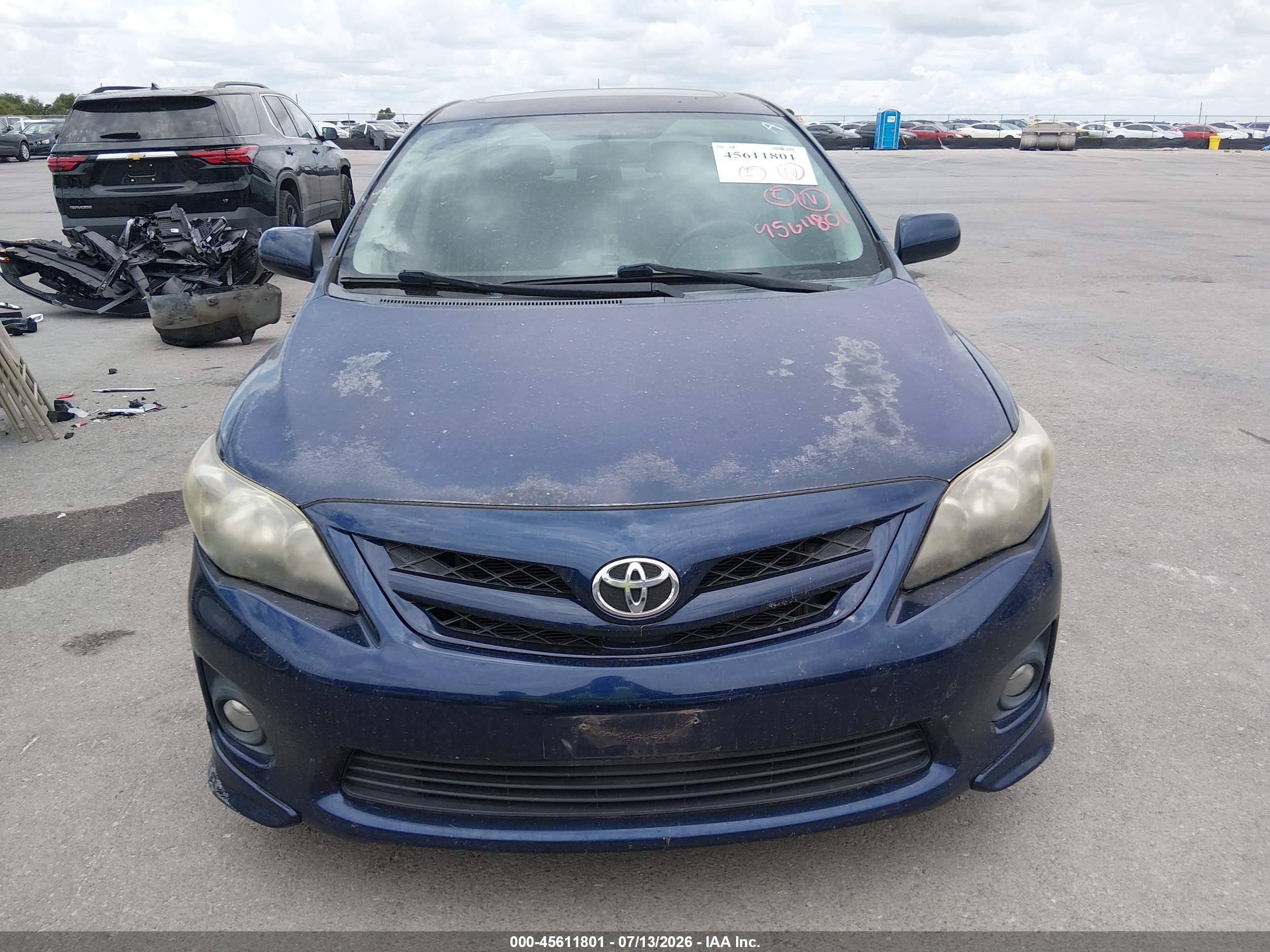 2013 Toyota Corolla S Blue vin: 5YFBU4EE2DP107118