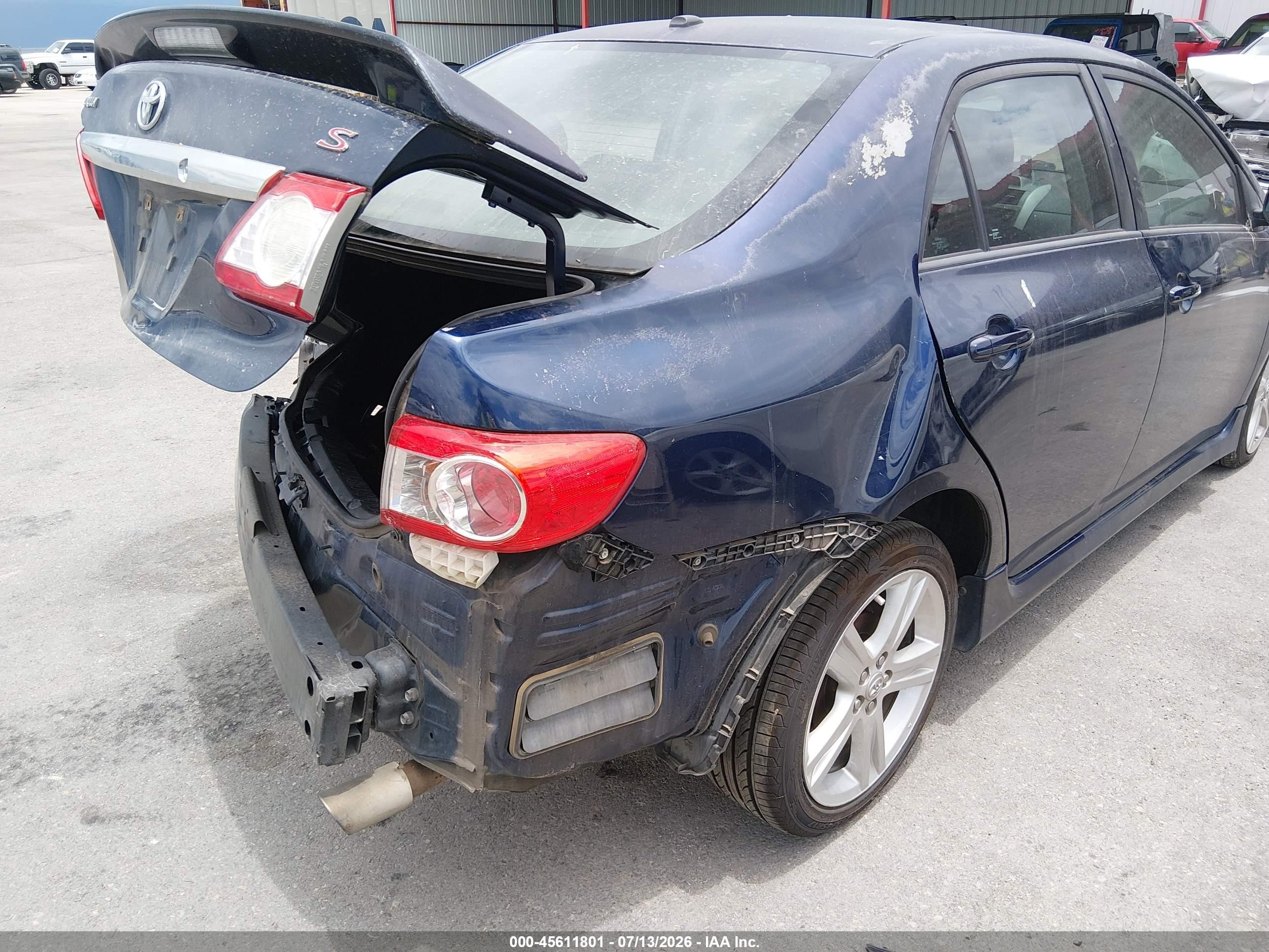 2013 Toyota Corolla S Blue vin: 5YFBU4EE2DP107118