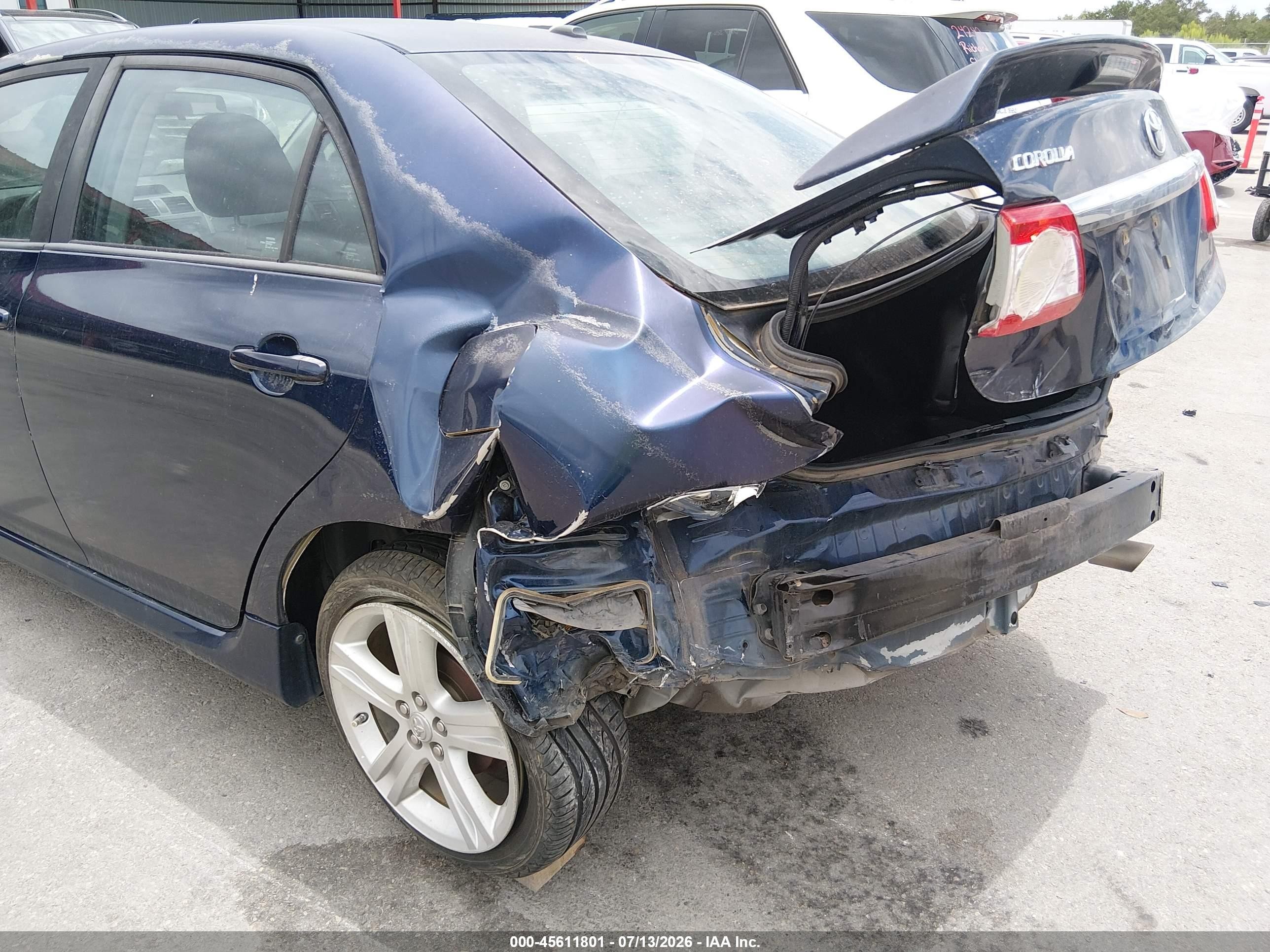 2013 Toyota Corolla S Blue vin: 5YFBU4EE2DP107118