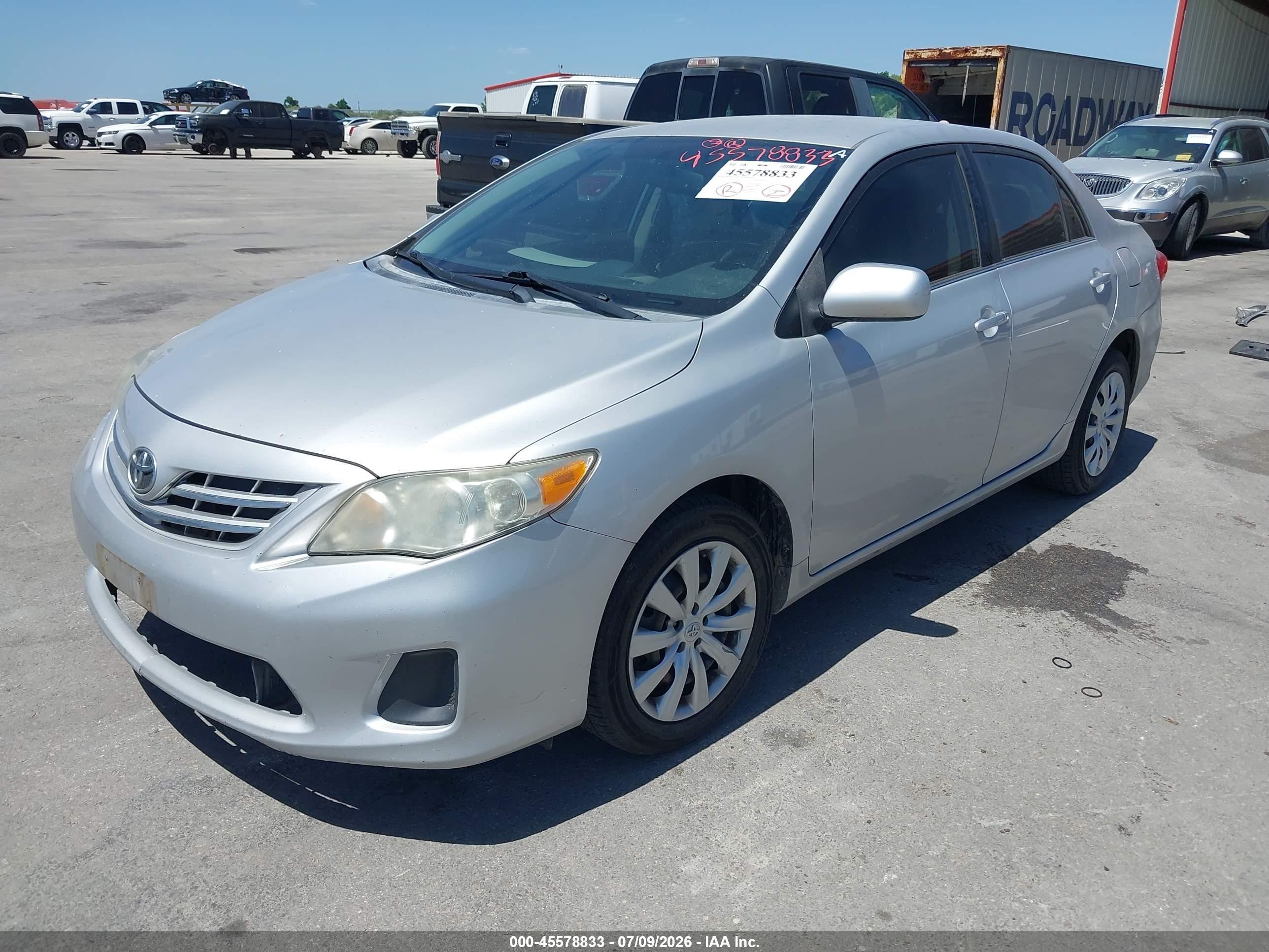 2013 Toyota Corolla Le Silver vin: 5YFBU4EE2DP126798