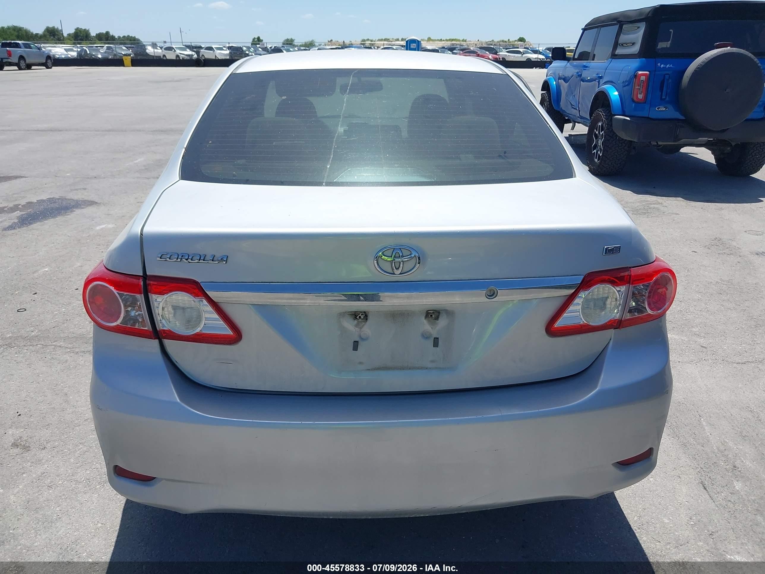 2013 Toyota Corolla Le Silver vin: 5YFBU4EE2DP126798