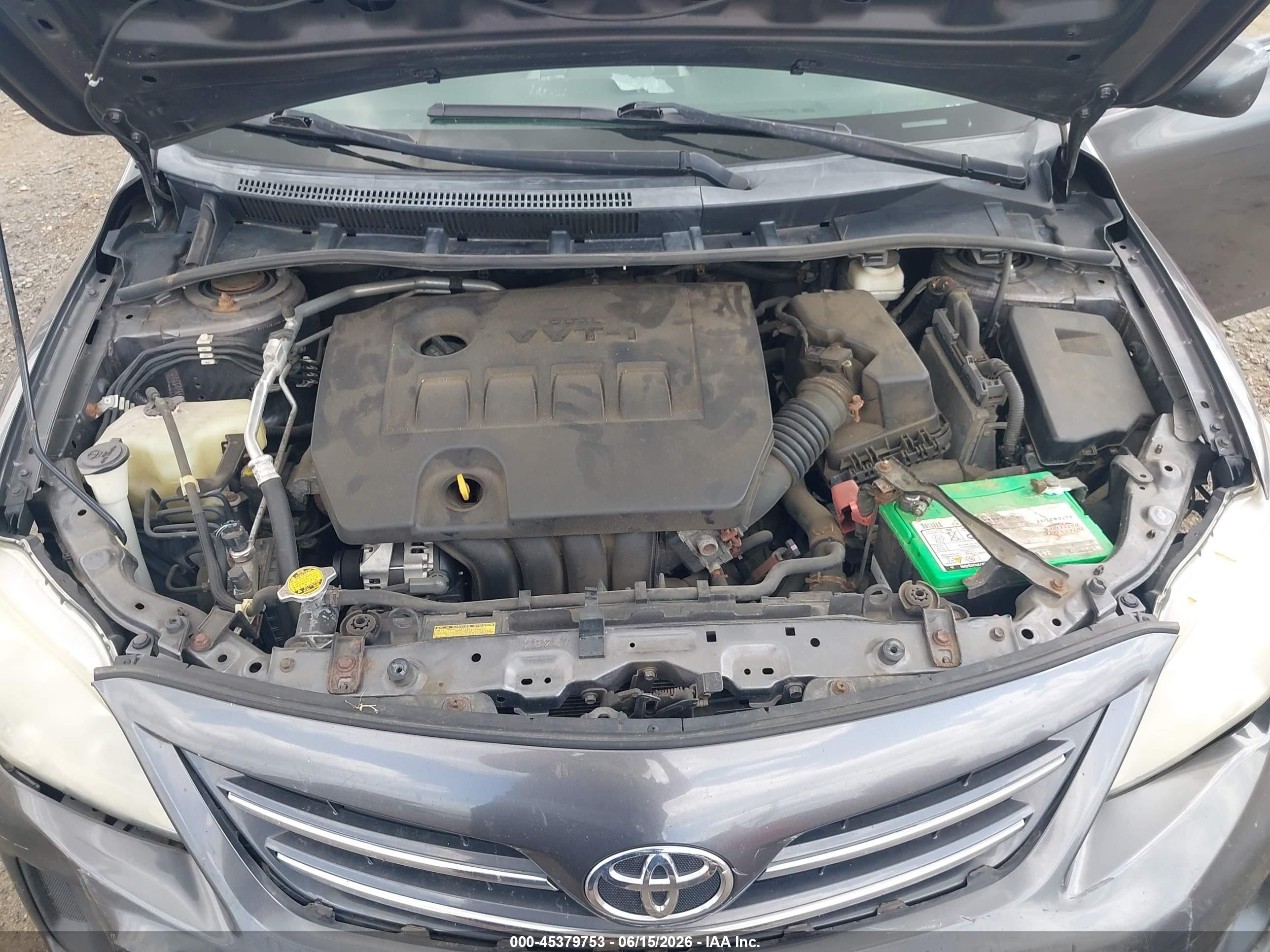 2013 Toyota Corolla Le Серый vin: 5YFBU4EE2DP129815
