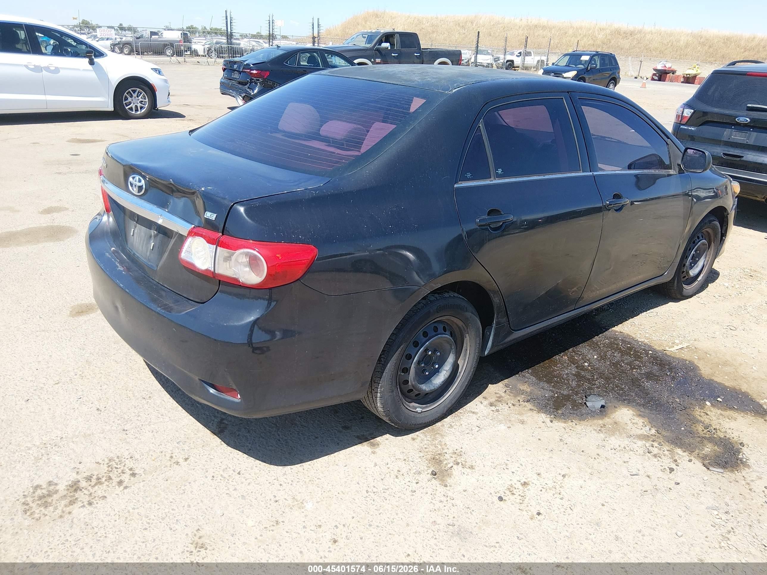 2013 Toyota Corolla Le Black vin: 5YFBU4EE2DP130642