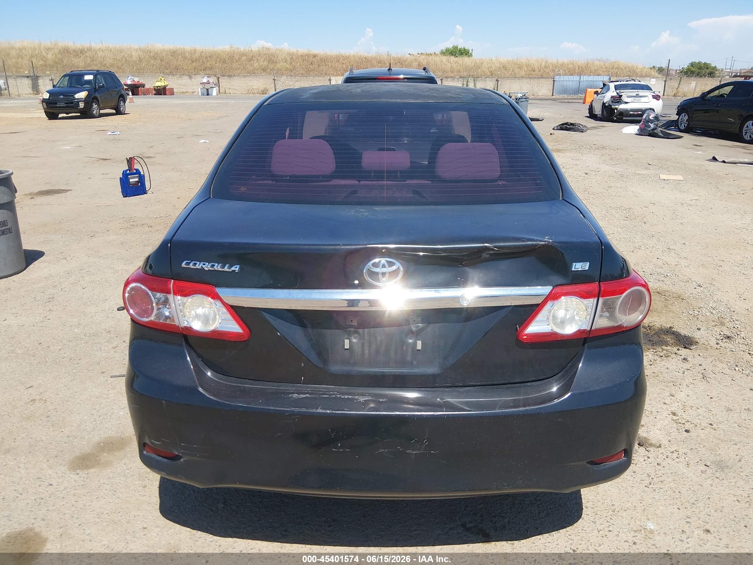 2013 Toyota Corolla Le Black vin: 5YFBU4EE2DP130642