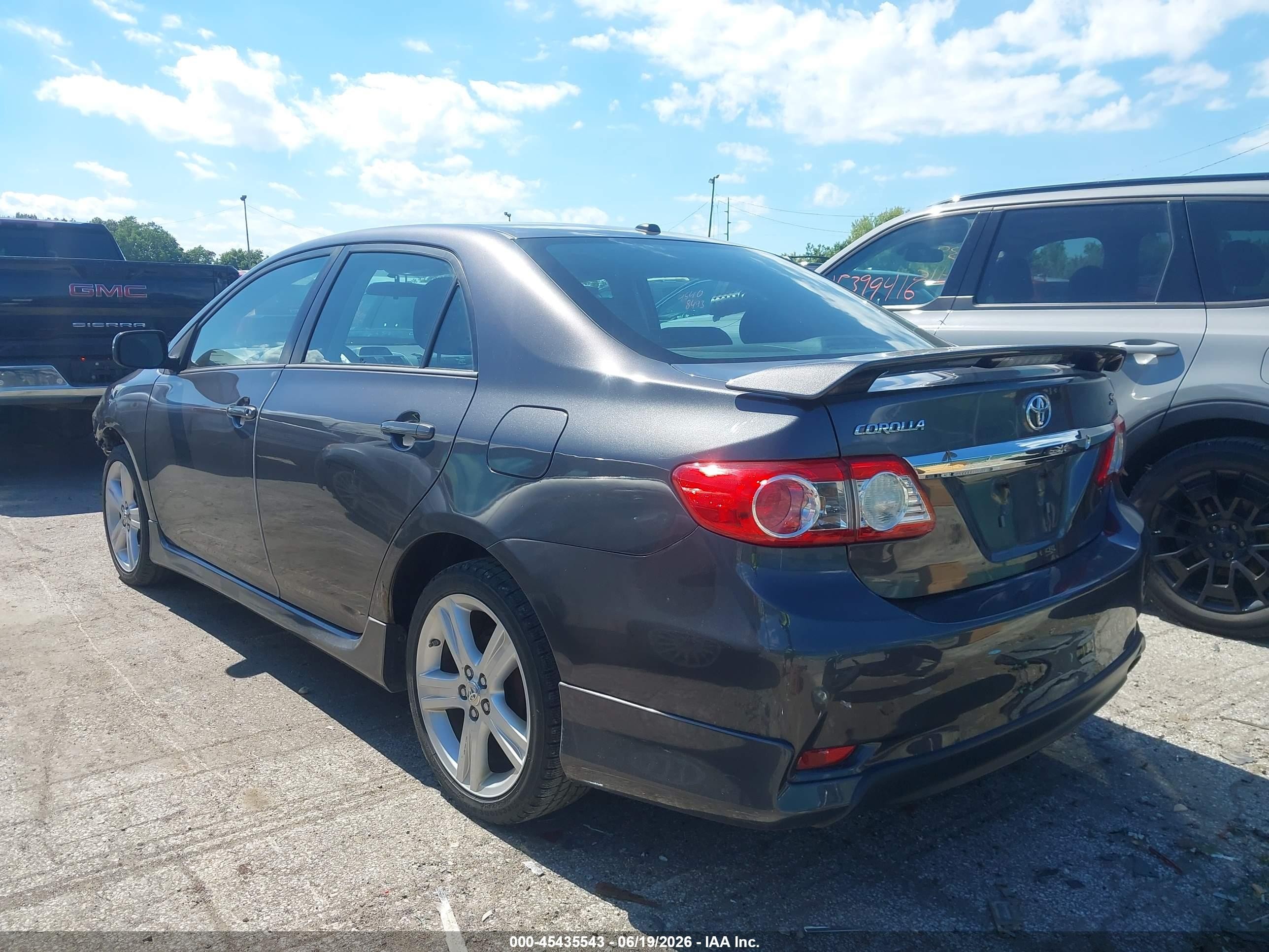 2013 Toyota Corolla S Gray vin: 5YFBU4EE2DP152253
