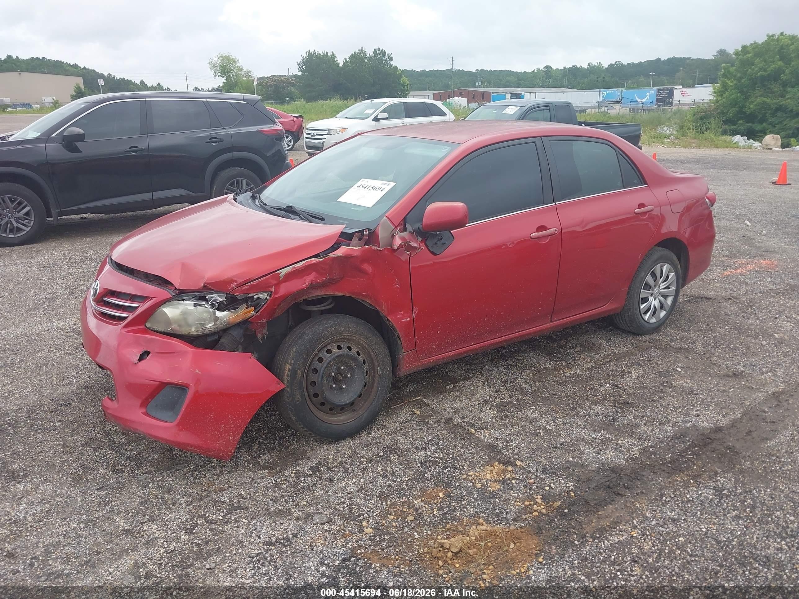2013 Toyota Corolla Le Red vin: 5YFBU4EE2DP155475