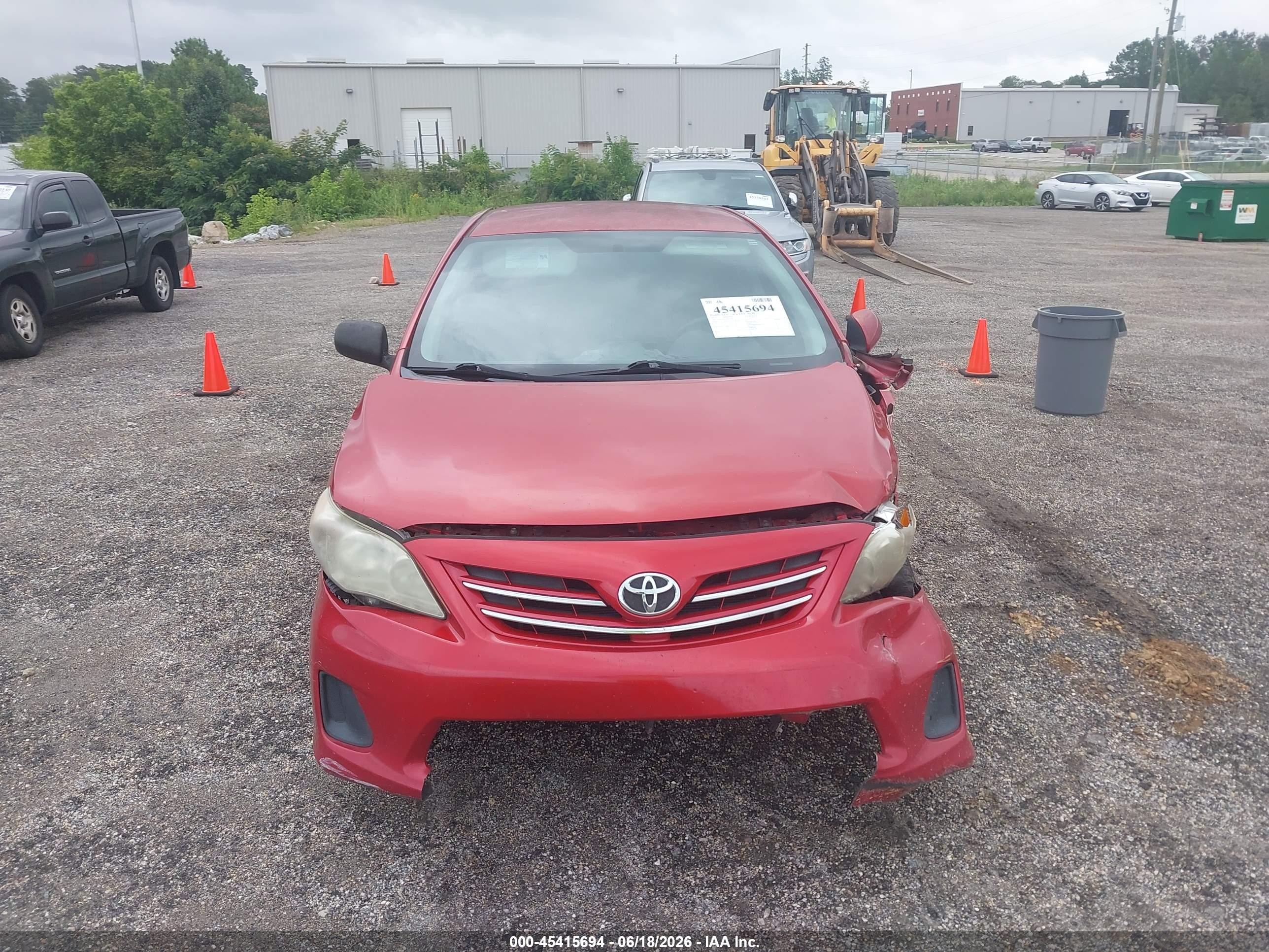 2013 Toyota Corolla Le Red vin: 5YFBU4EE2DP155475