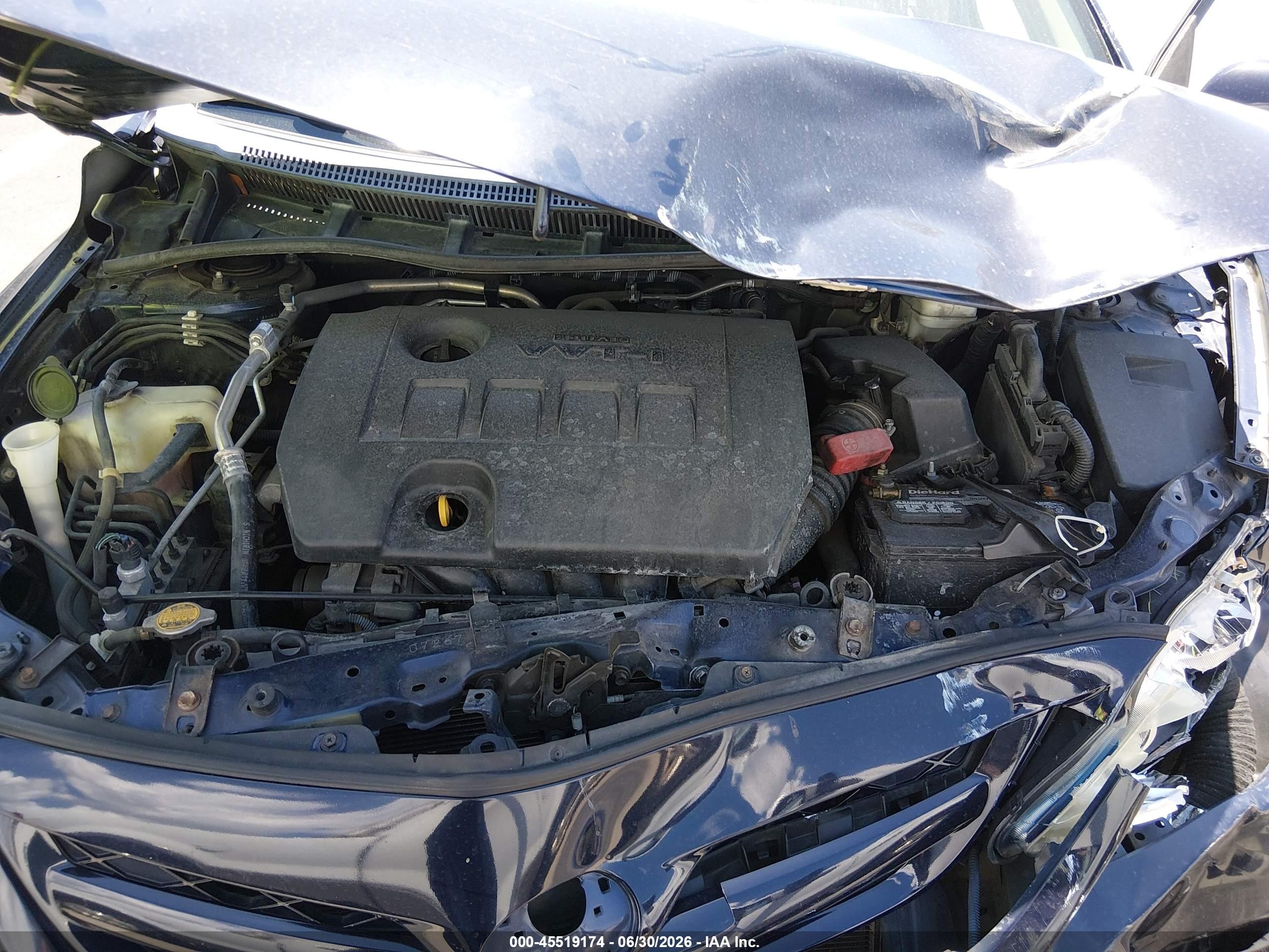 2013 Toyota Corolla L Blue vin: 5YFBU4EE2DP158134