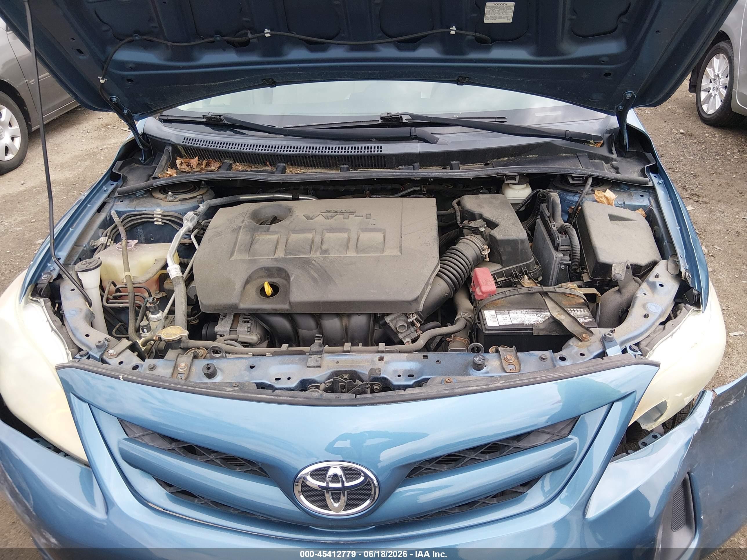 2013 Toyota Corolla L Blue vin: 5YFBU4EE2DP165259