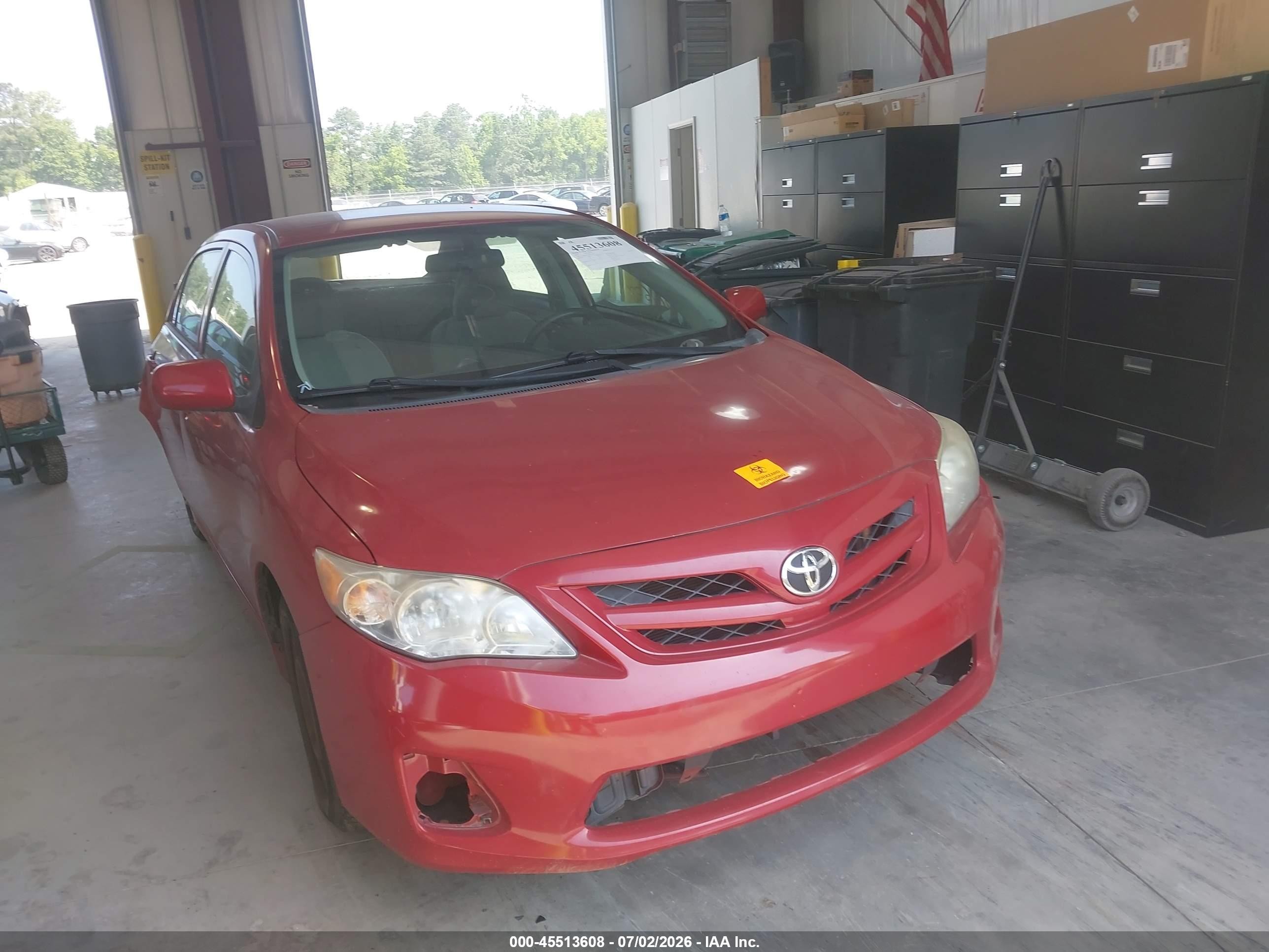 2013 Toyota Corolla L Red vin: 5YFBU4EE2DP167271