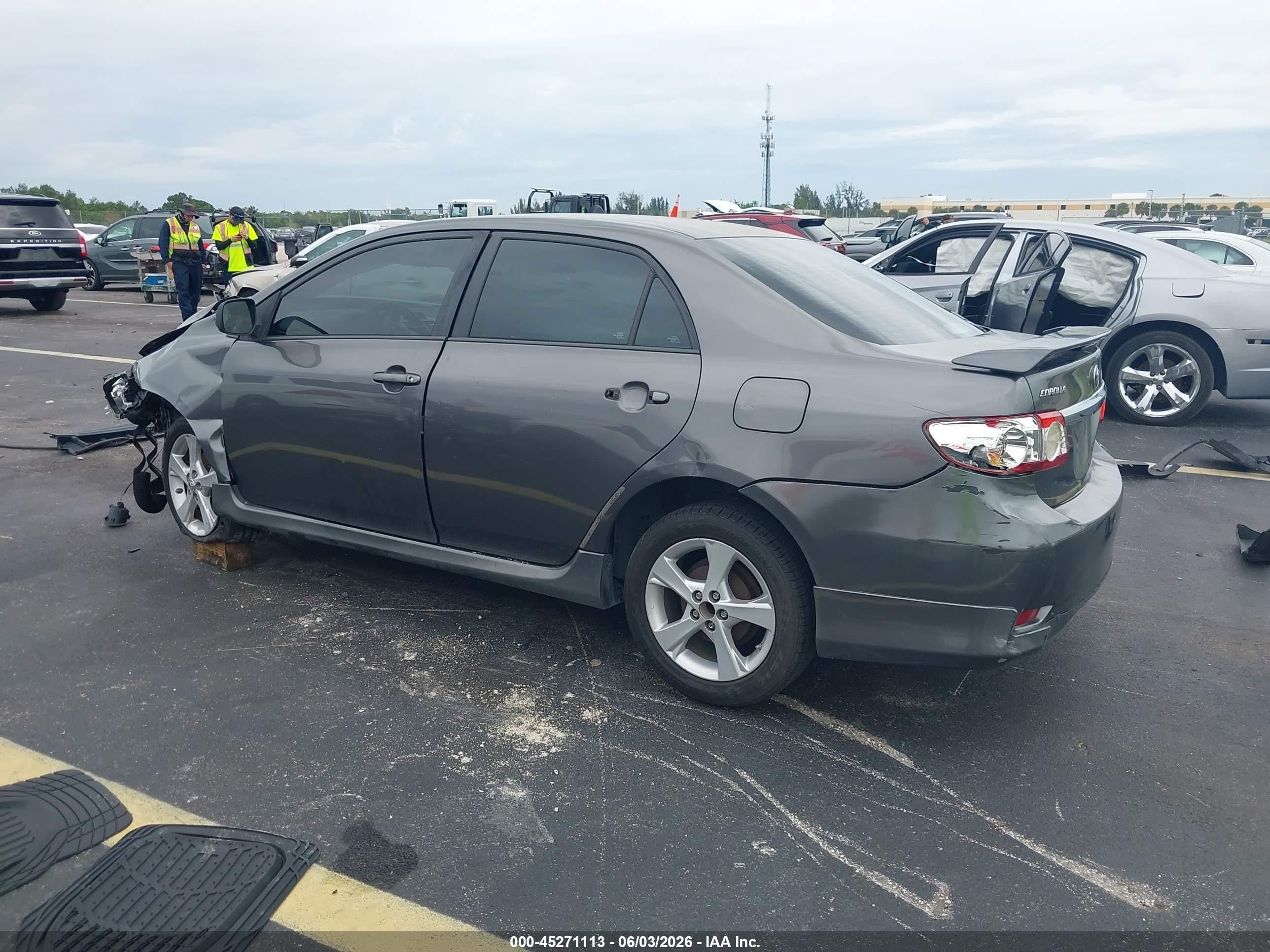 2013 Toyota Corolla S Gray vin: 5YFBU4EE2DP180375
