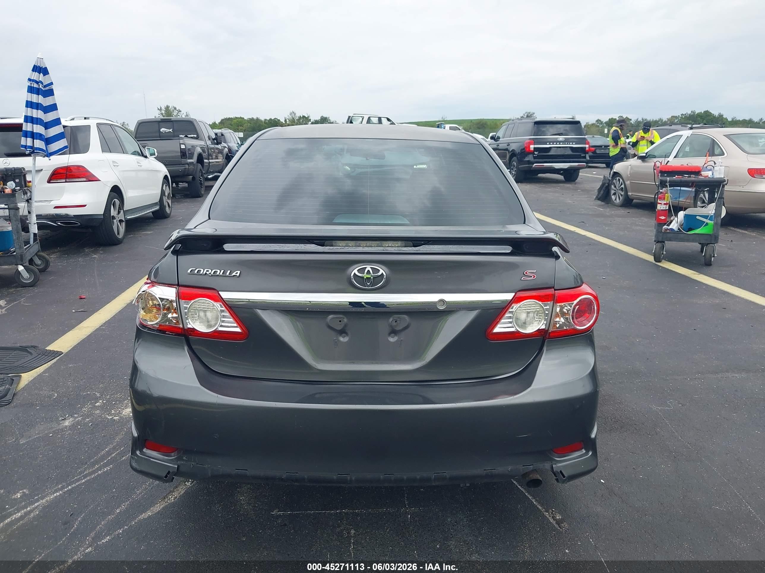2013 Toyota Corolla S Gray vin: 5YFBU4EE2DP180375