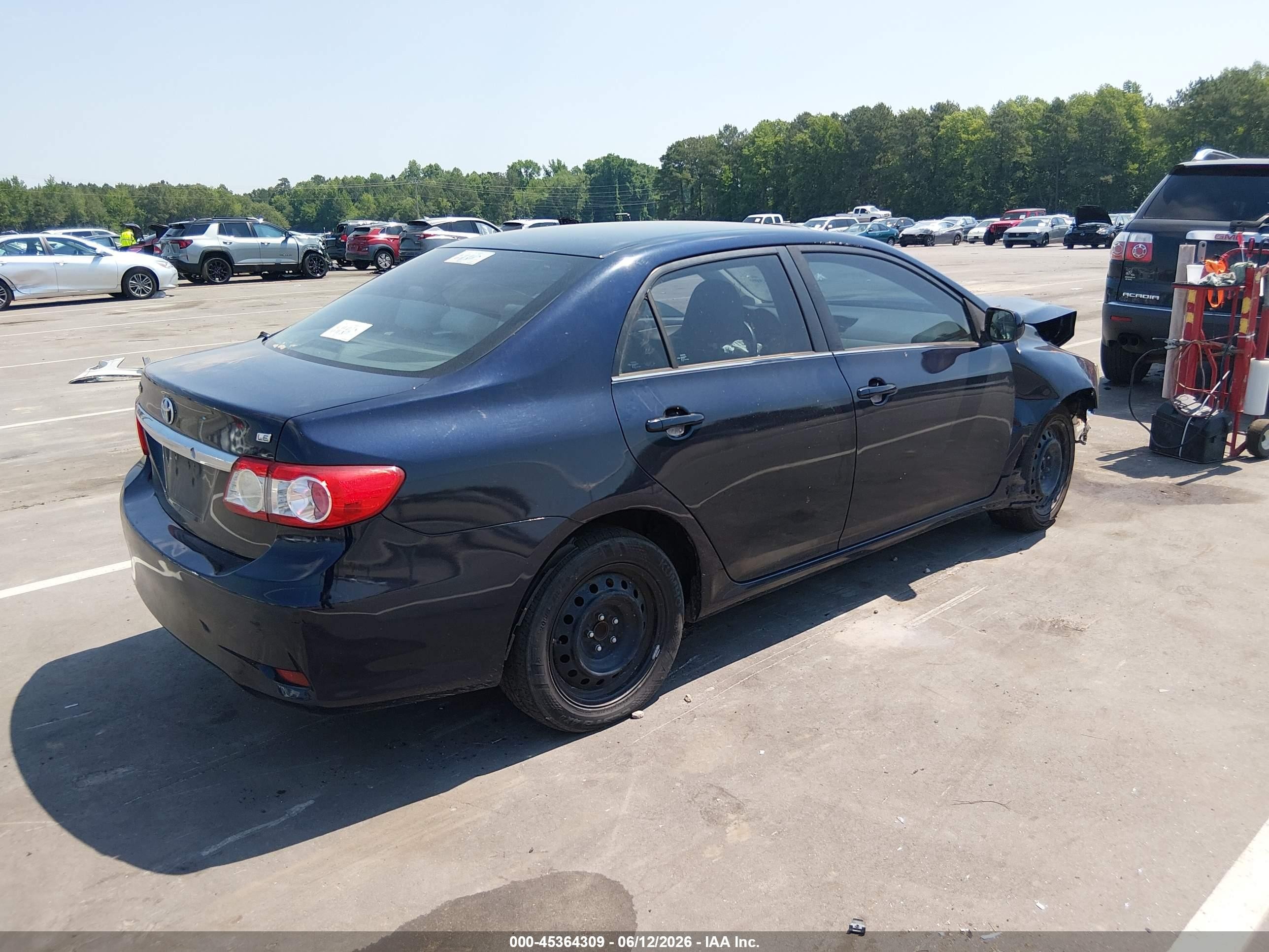 2013 Toyota Corolla Le Black vin: 5YFBU4EE2DP199959