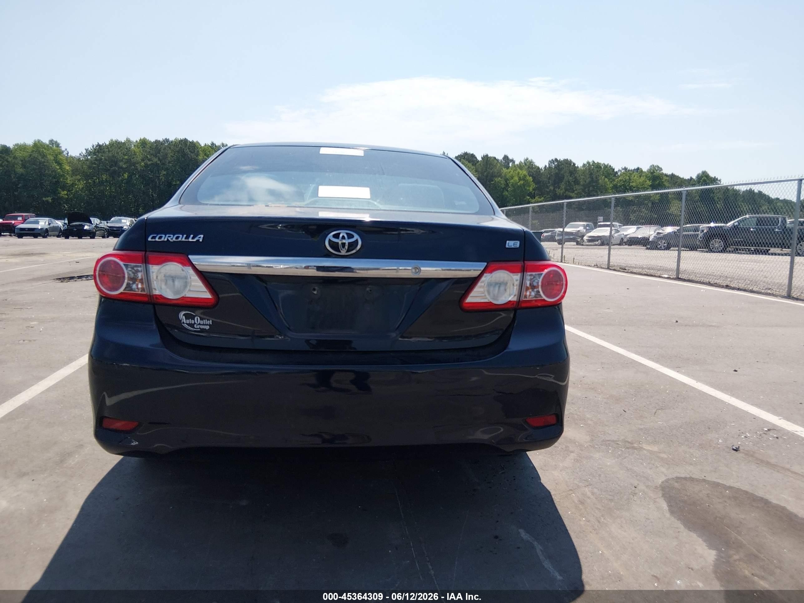 2013 Toyota Corolla Le Black vin: 5YFBU4EE2DP199959