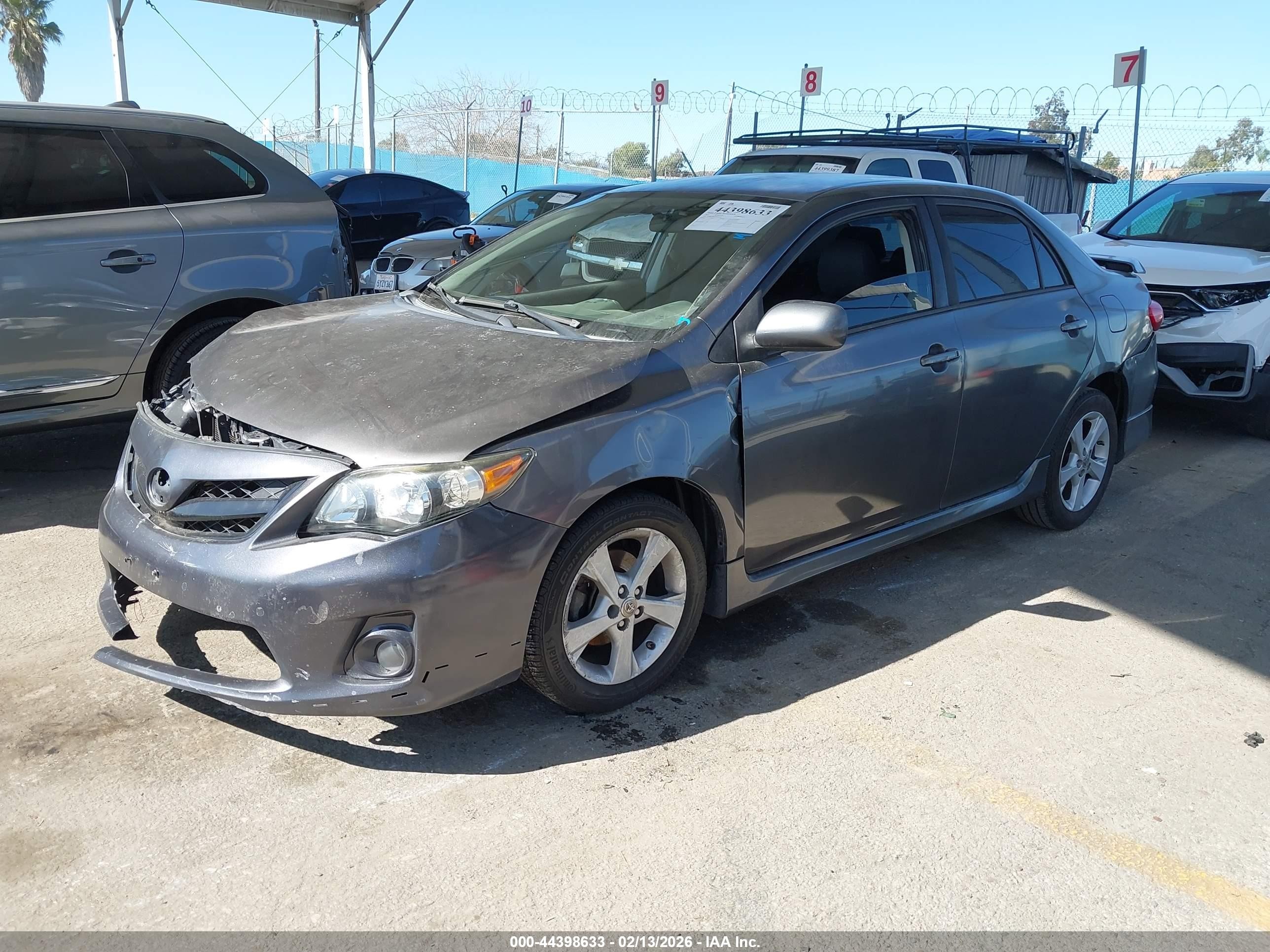 2013 Toyota Corolla S Gray vin: 5YFBU4EE2DP205890