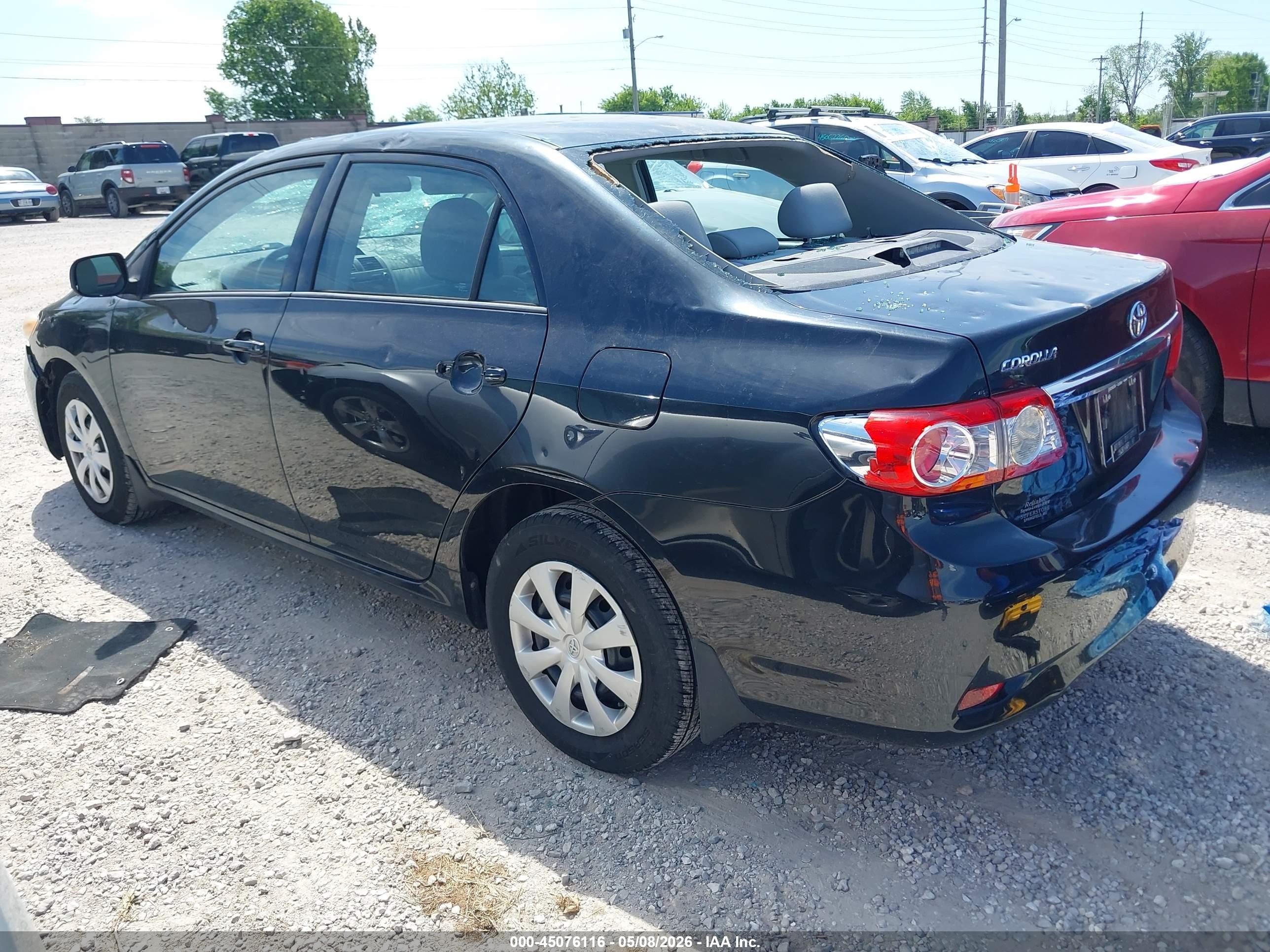 2013 Toyota Corolla L Black vin: 5YFBU4EE2DP209406