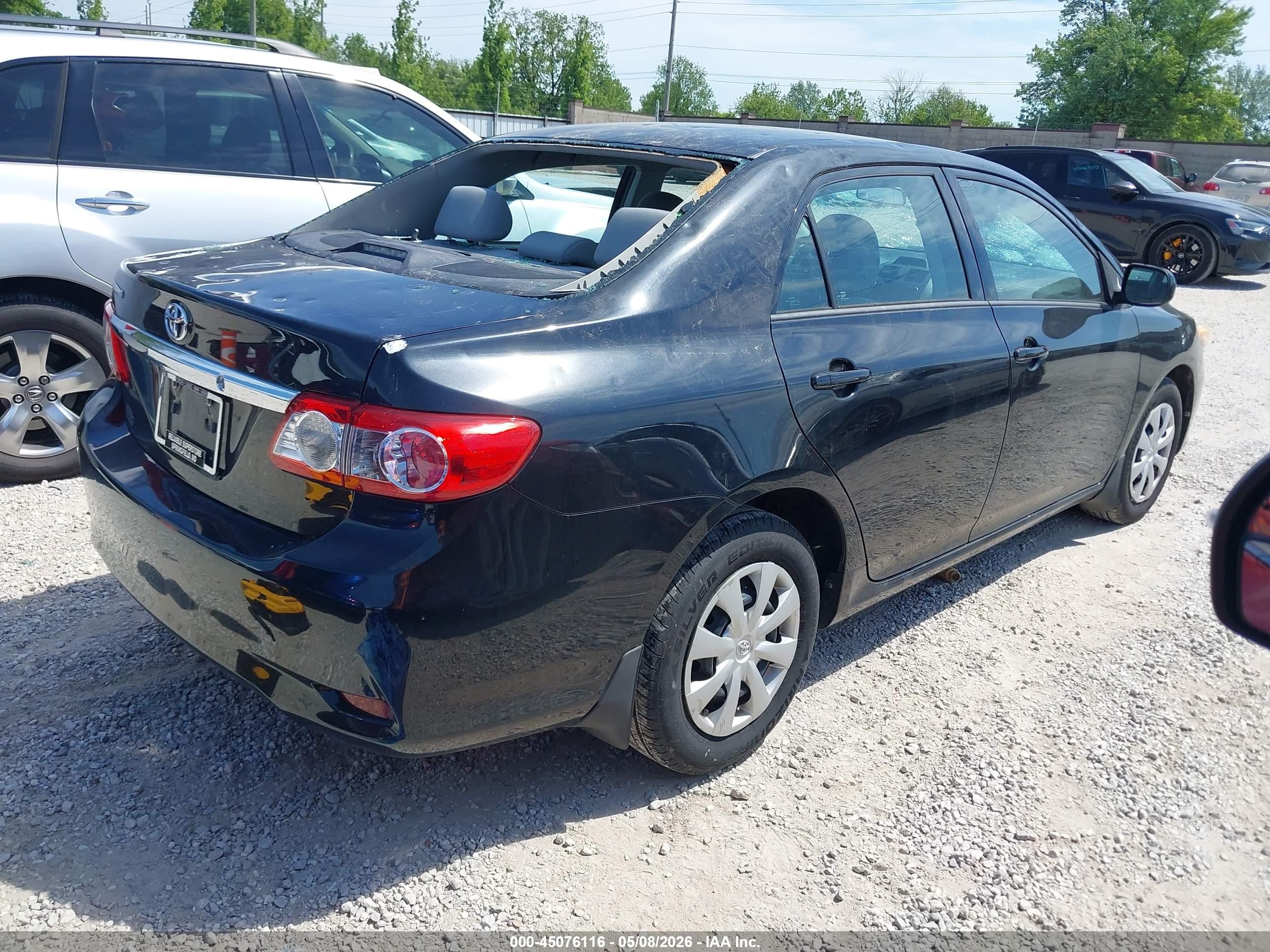 2013 Toyota Corolla L Black vin: 5YFBU4EE2DP209406