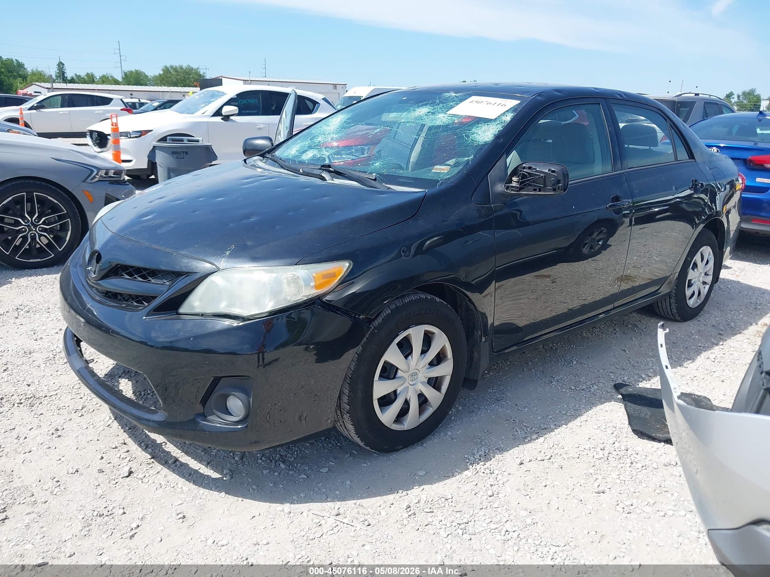 2013 Toyota Corolla L Black vin: 5YFBU4EE2DP209406