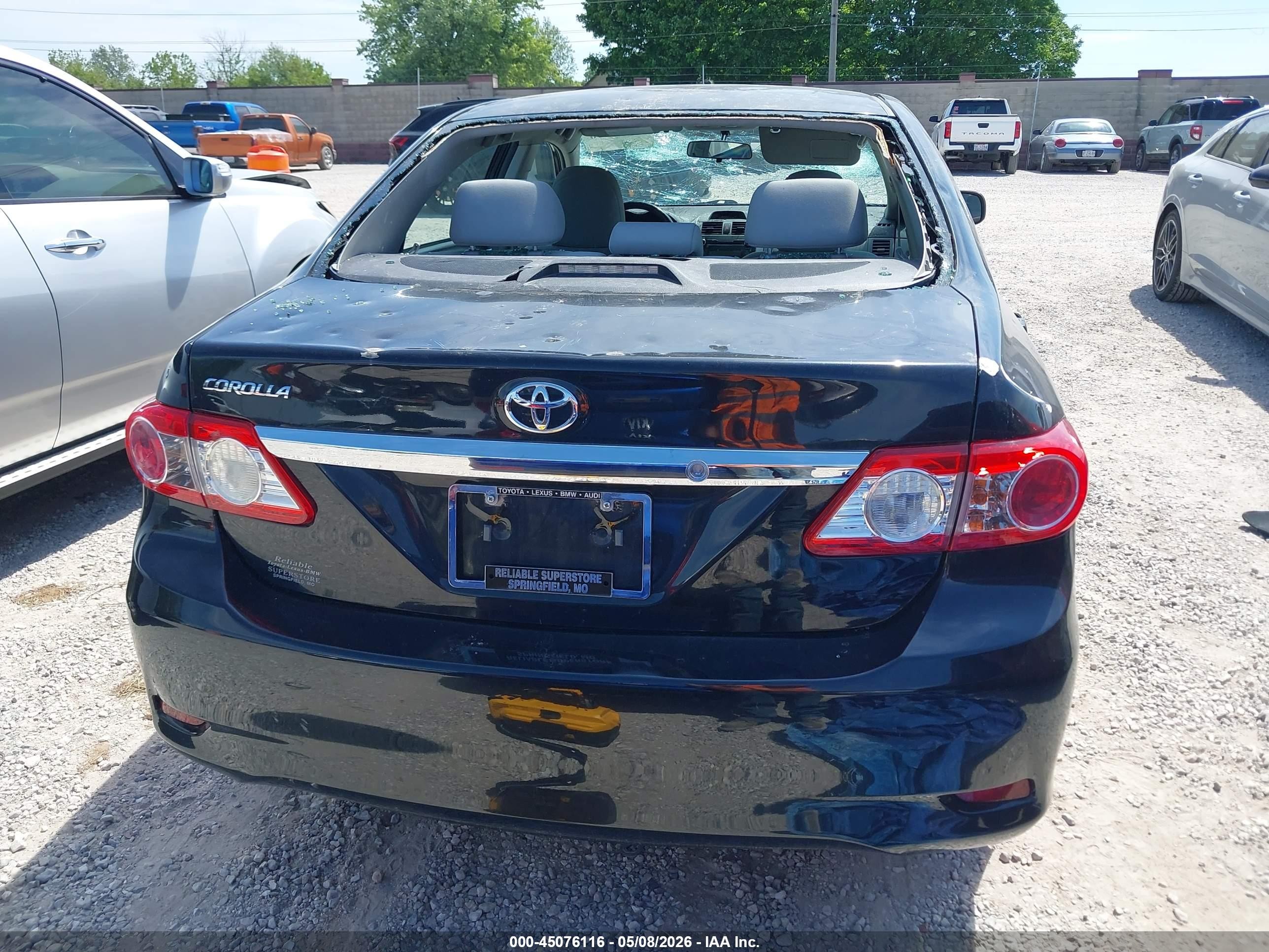 2013 Toyota Corolla L Black vin: 5YFBU4EE2DP209406