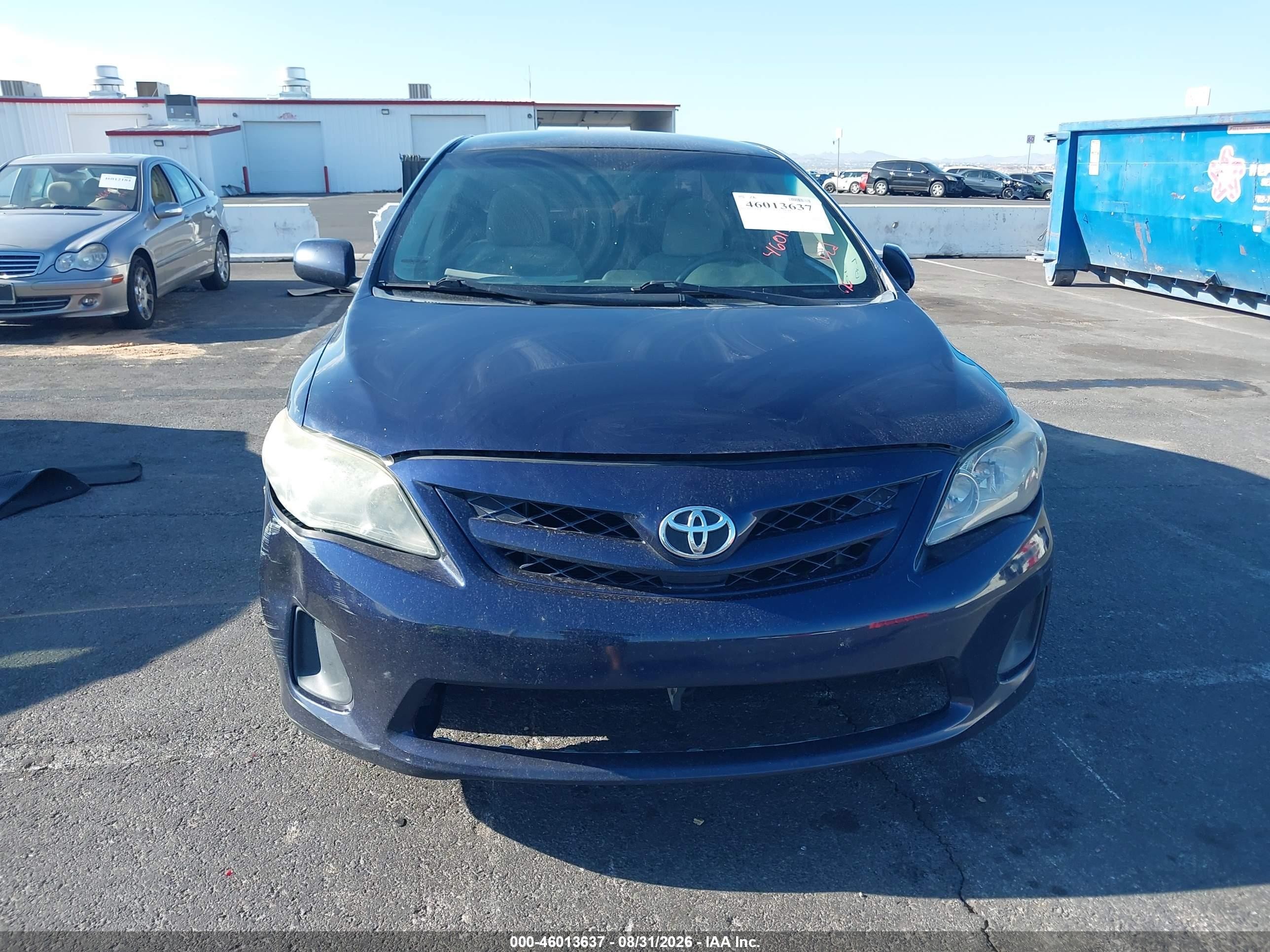2013 Toyota Corolla L Blue vin: 5YFBU4EE2DP211060