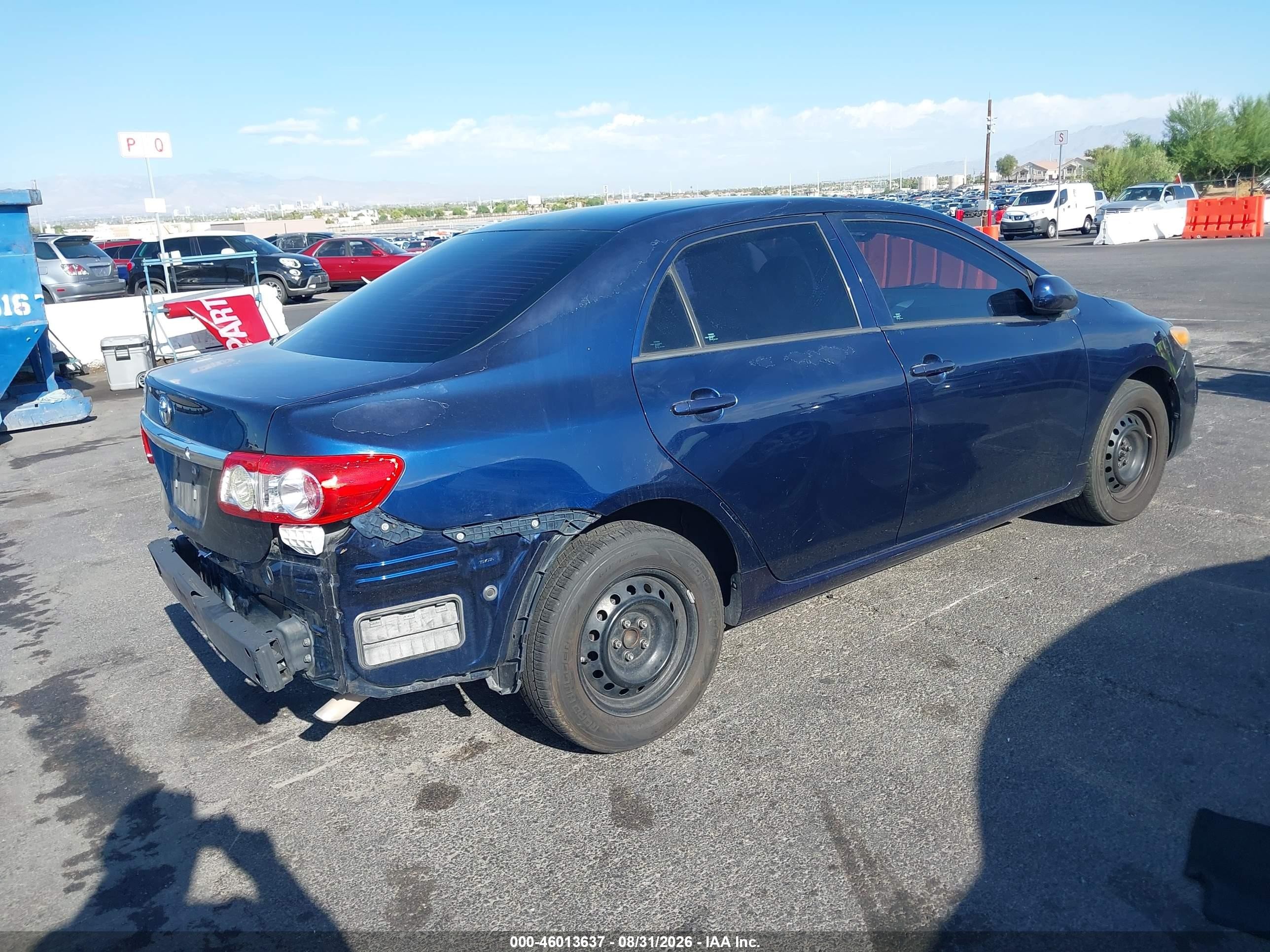 2013 Toyota Corolla L Blue vin: 5YFBU4EE2DP211060