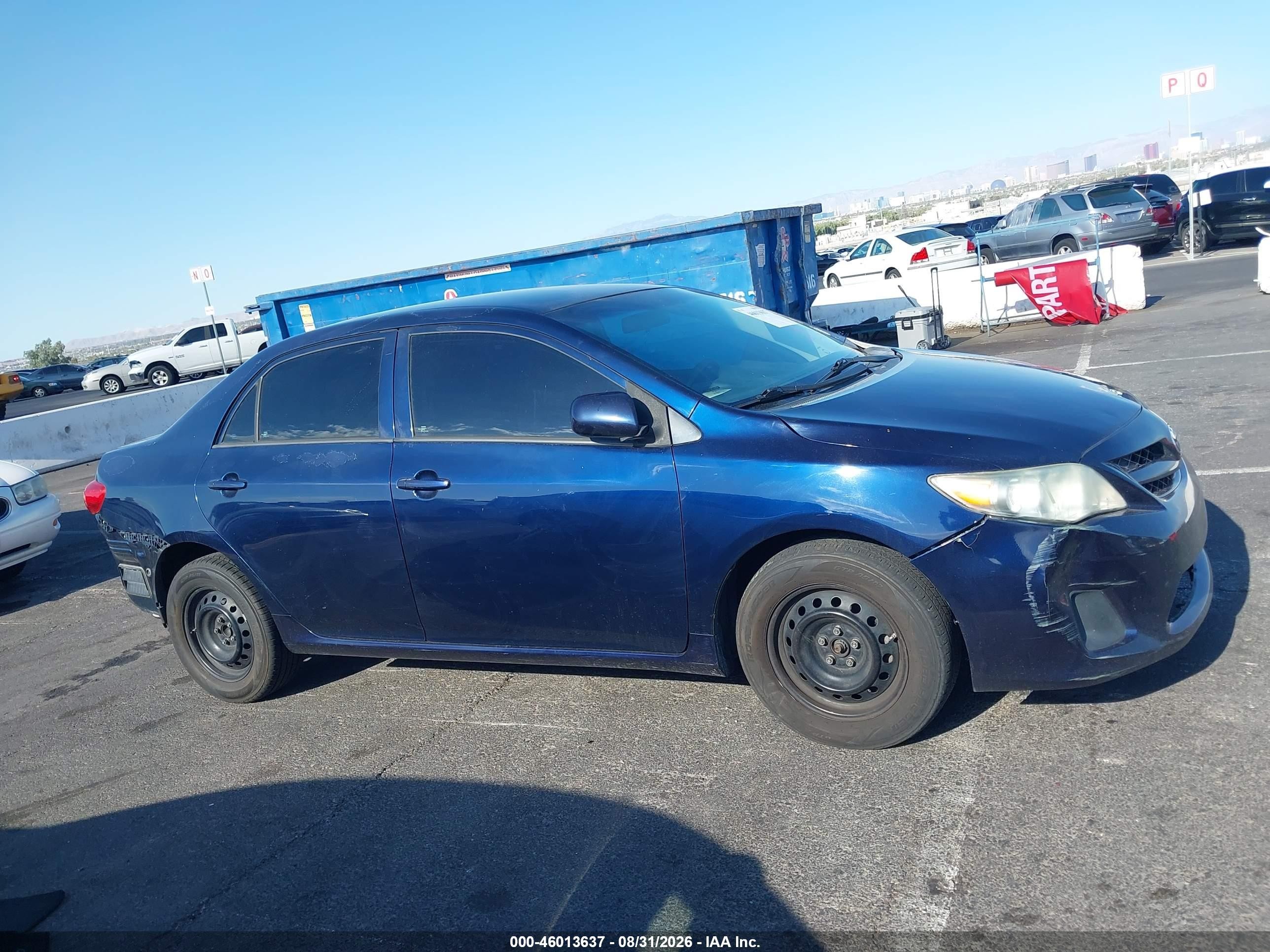 2013 Toyota Corolla L Blue vin: 5YFBU4EE2DP211060