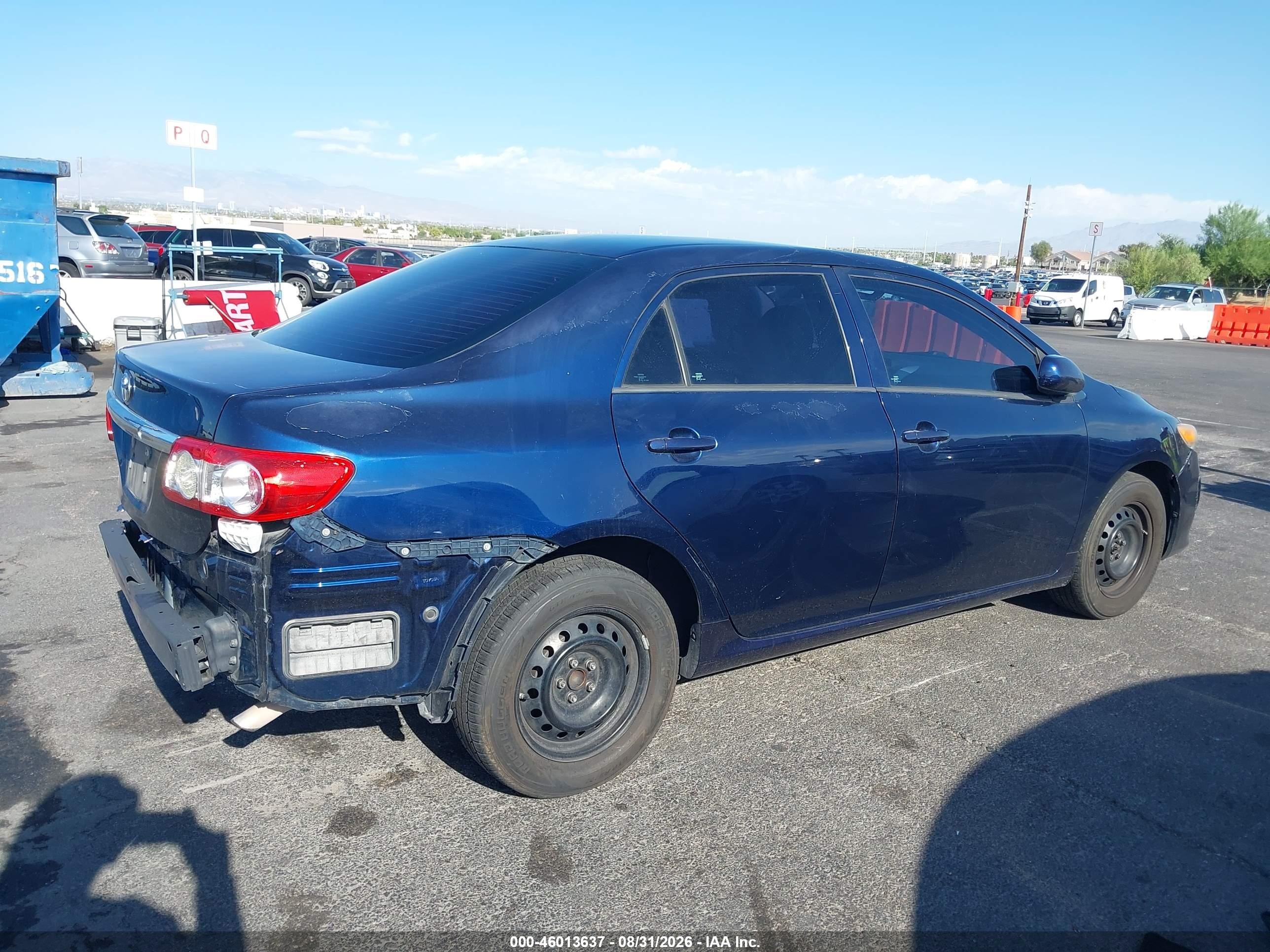 2013 Toyota Corolla L Blue vin: 5YFBU4EE2DP211060