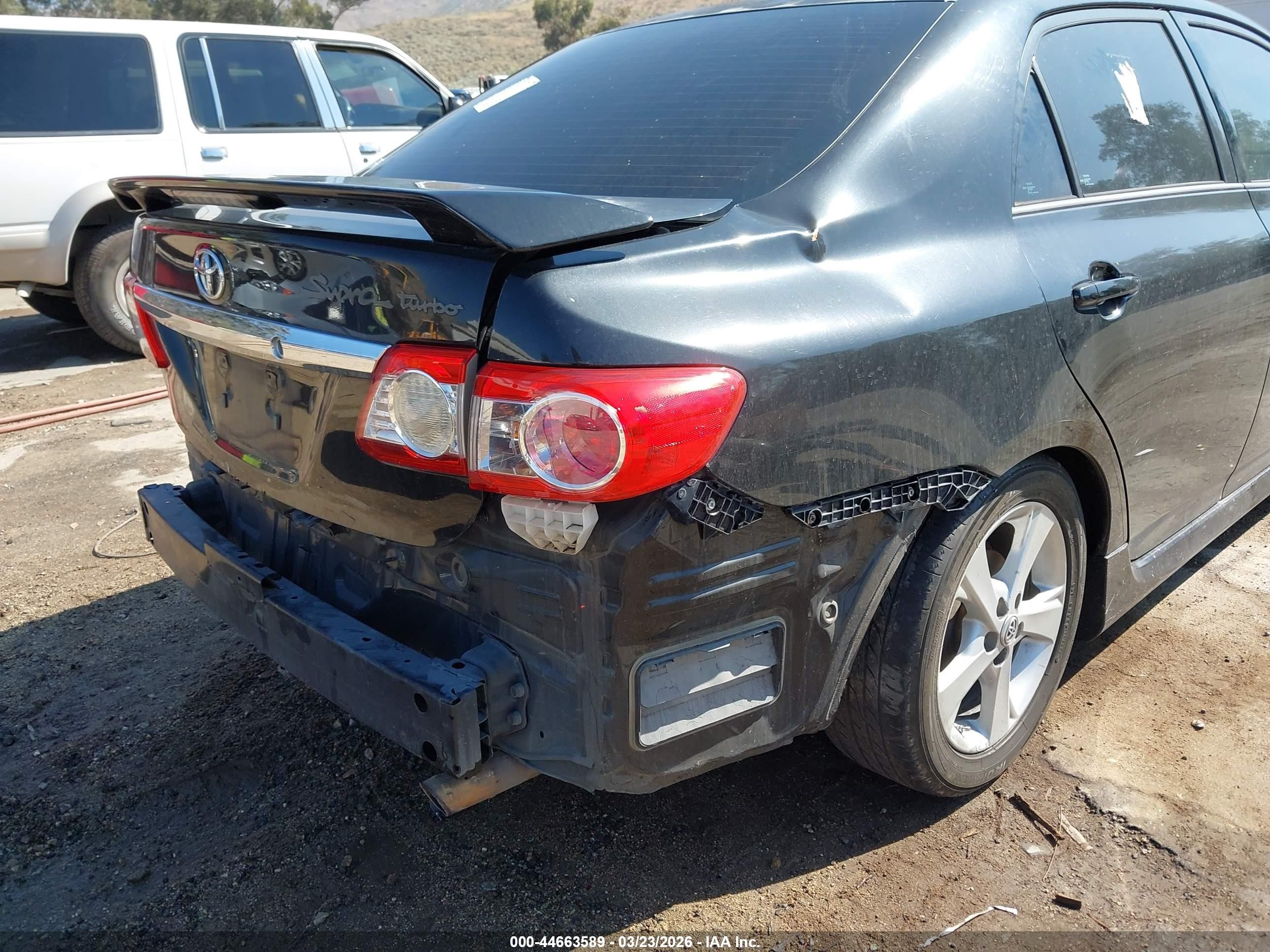2013 Toyota Corolla S Black vin: 5YFBU4EE2DP212273