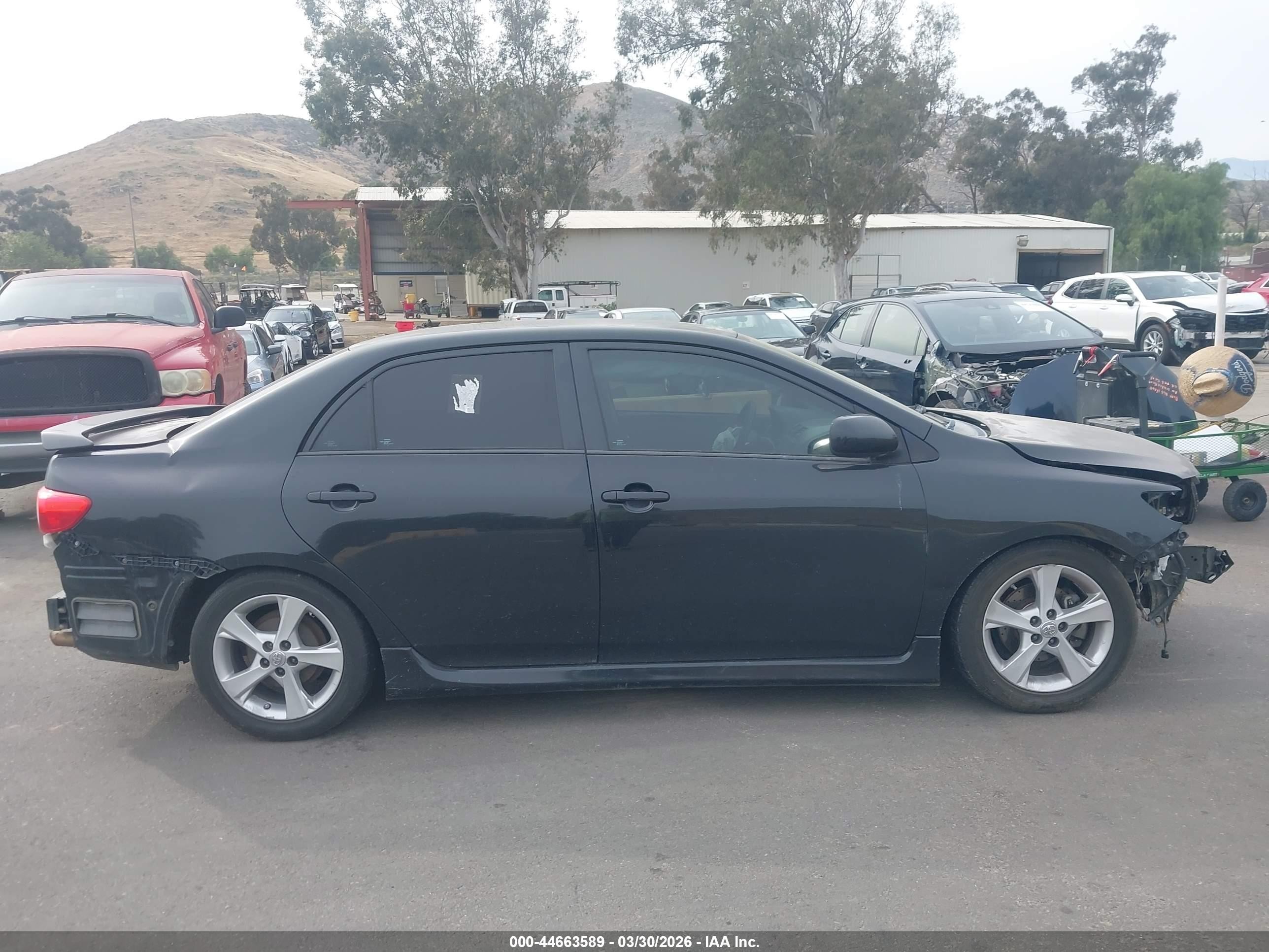 2013 Toyota Corolla S Black vin: 5YFBU4EE2DP212273