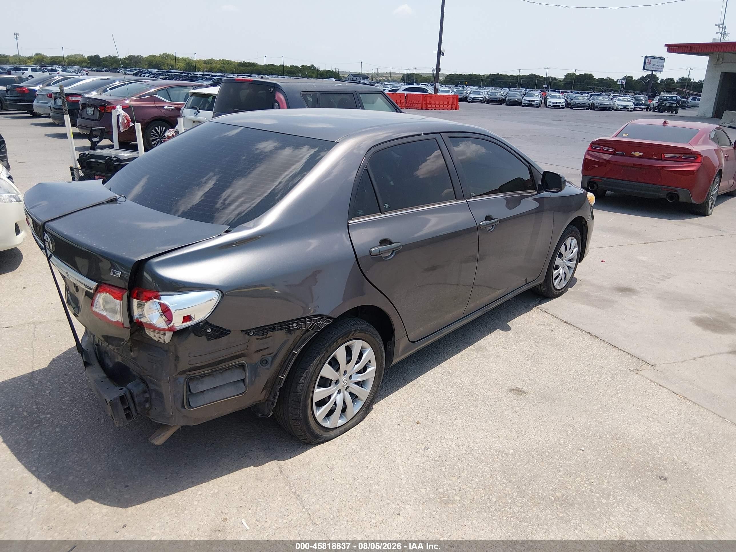 2013 Toyota Corolla Le Gray vin: 5YFBU4EE2DP224116