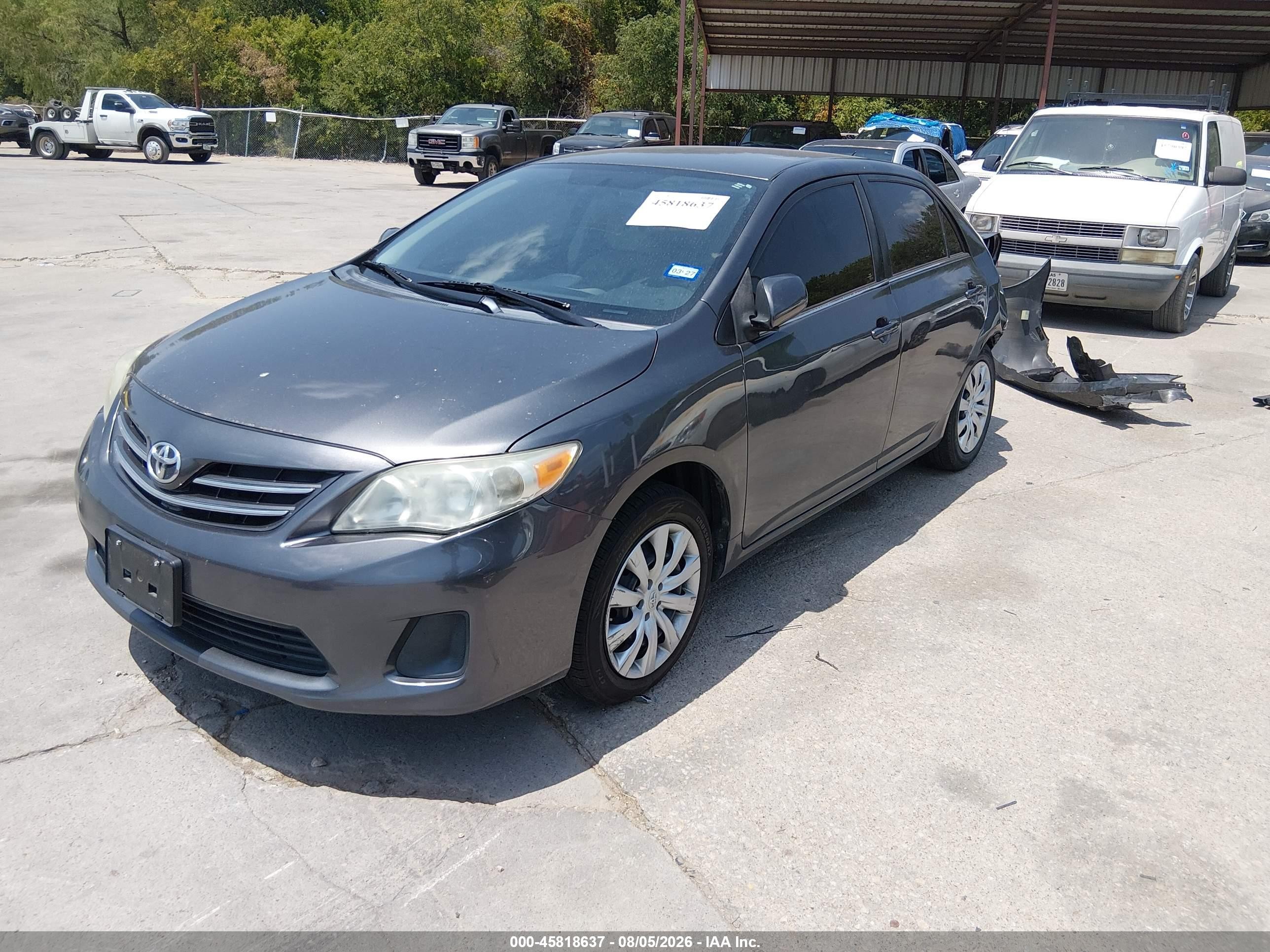 2013 Toyota Corolla Le Gray vin: 5YFBU4EE2DP224116