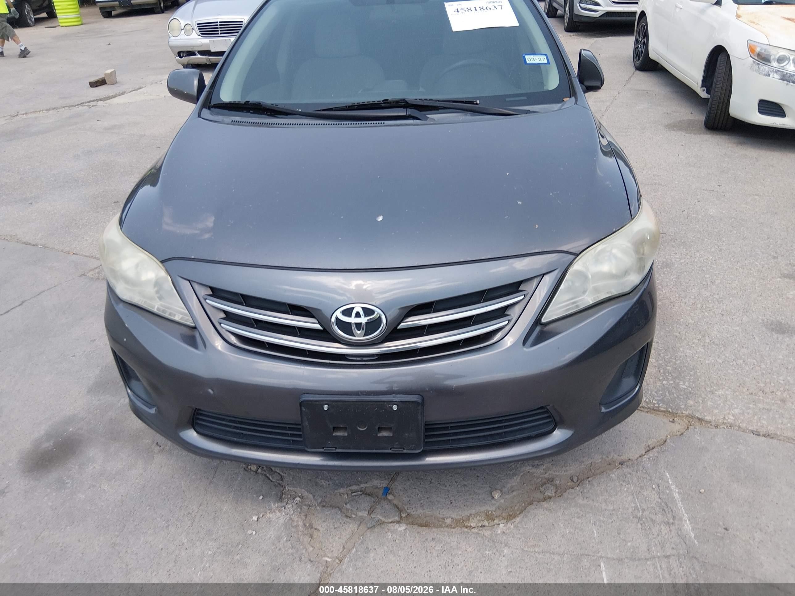 2013 Toyota Corolla Le Gray vin: 5YFBU4EE2DP224116