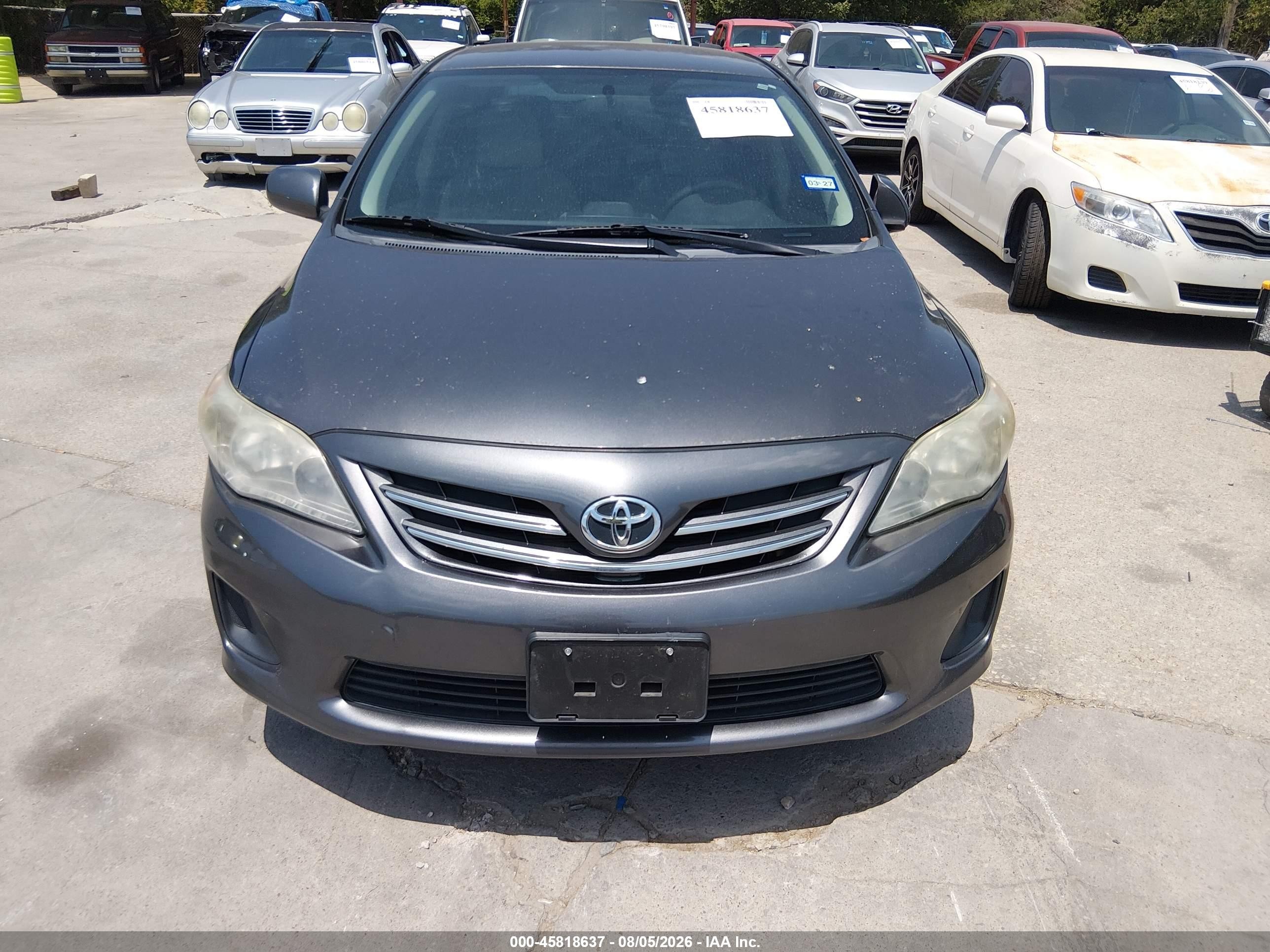 2013 Toyota Corolla Le Gray vin: 5YFBU4EE2DP224116