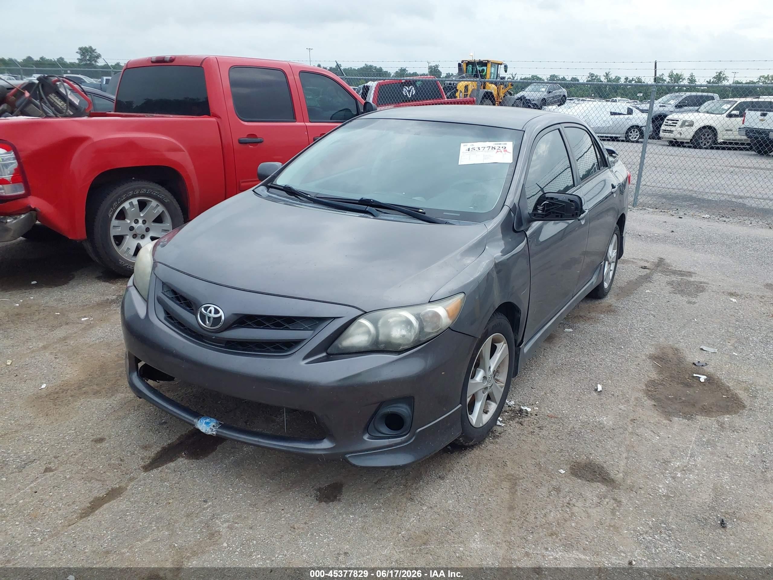 2012 Toyota Corolla S Gray vin: 5YFBU4EE3CP014185