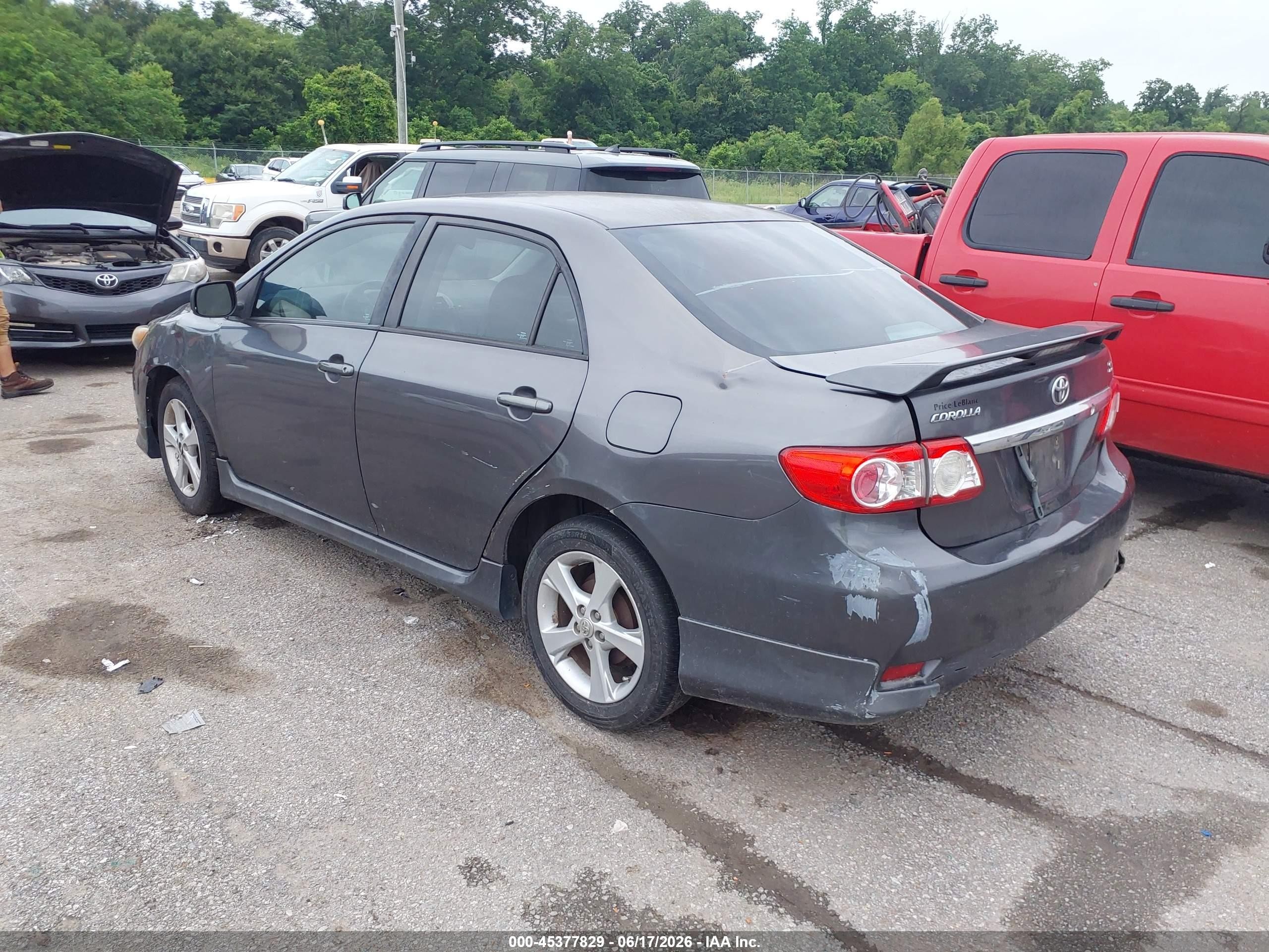 2012 Toyota Corolla S Gray vin: 5YFBU4EE3CP014185