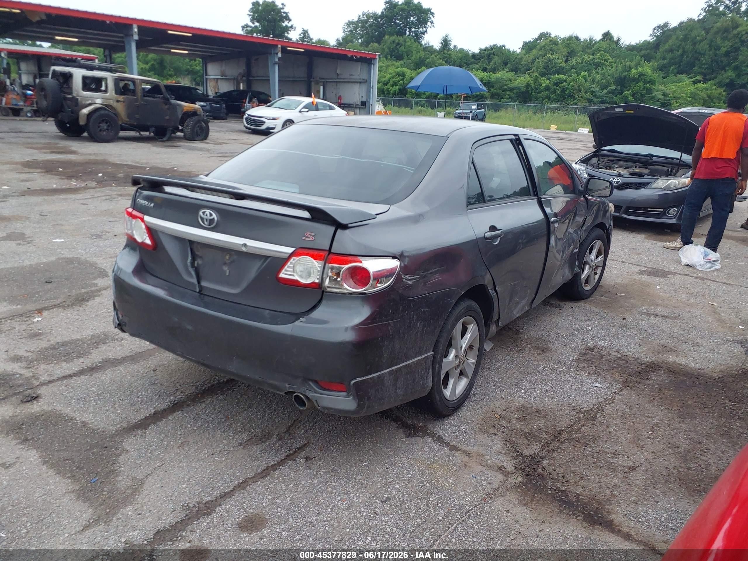 2012 Toyota Corolla S Gray vin: 5YFBU4EE3CP014185