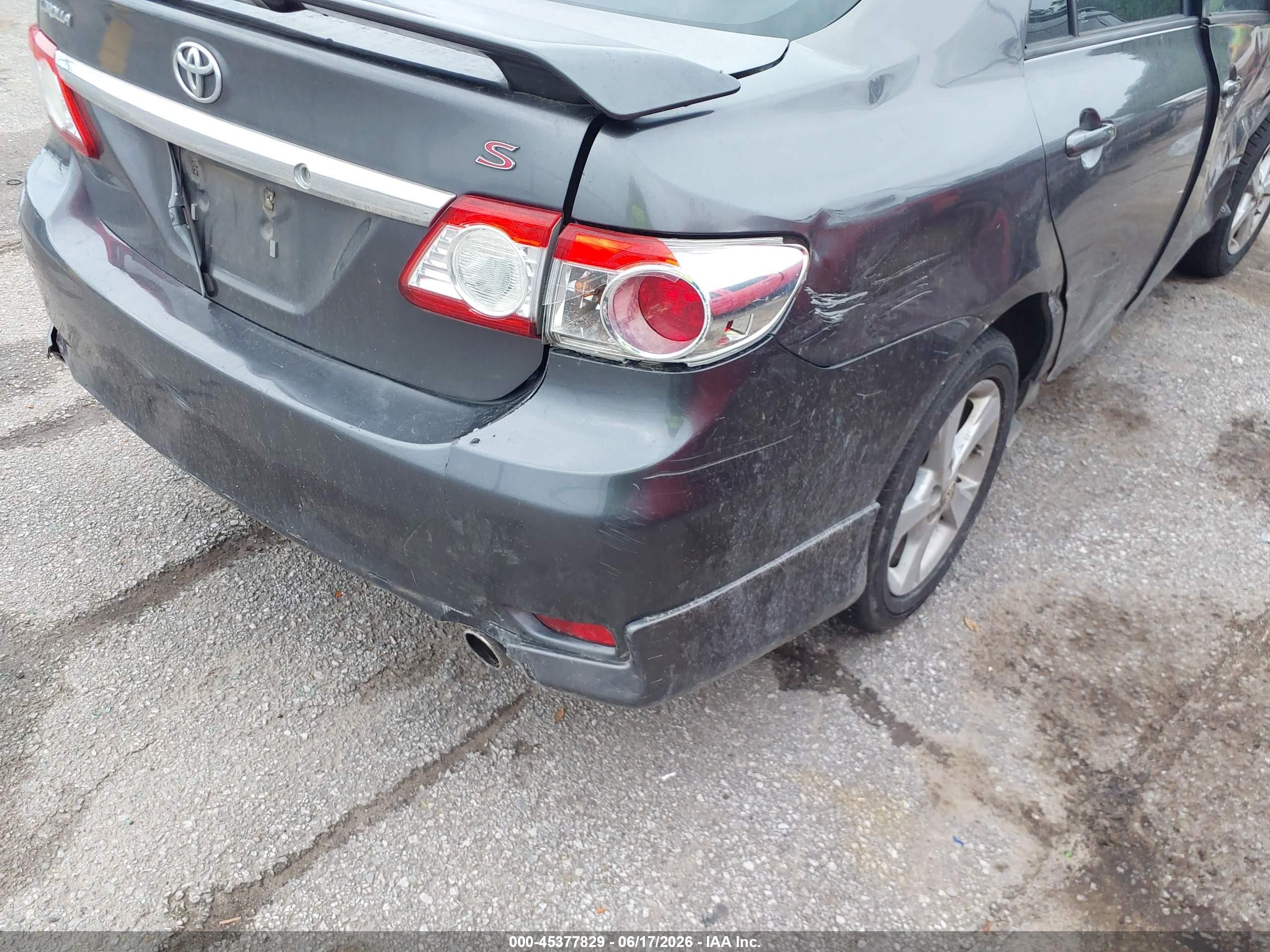 2012 Toyota Corolla S Gray vin: 5YFBU4EE3CP014185