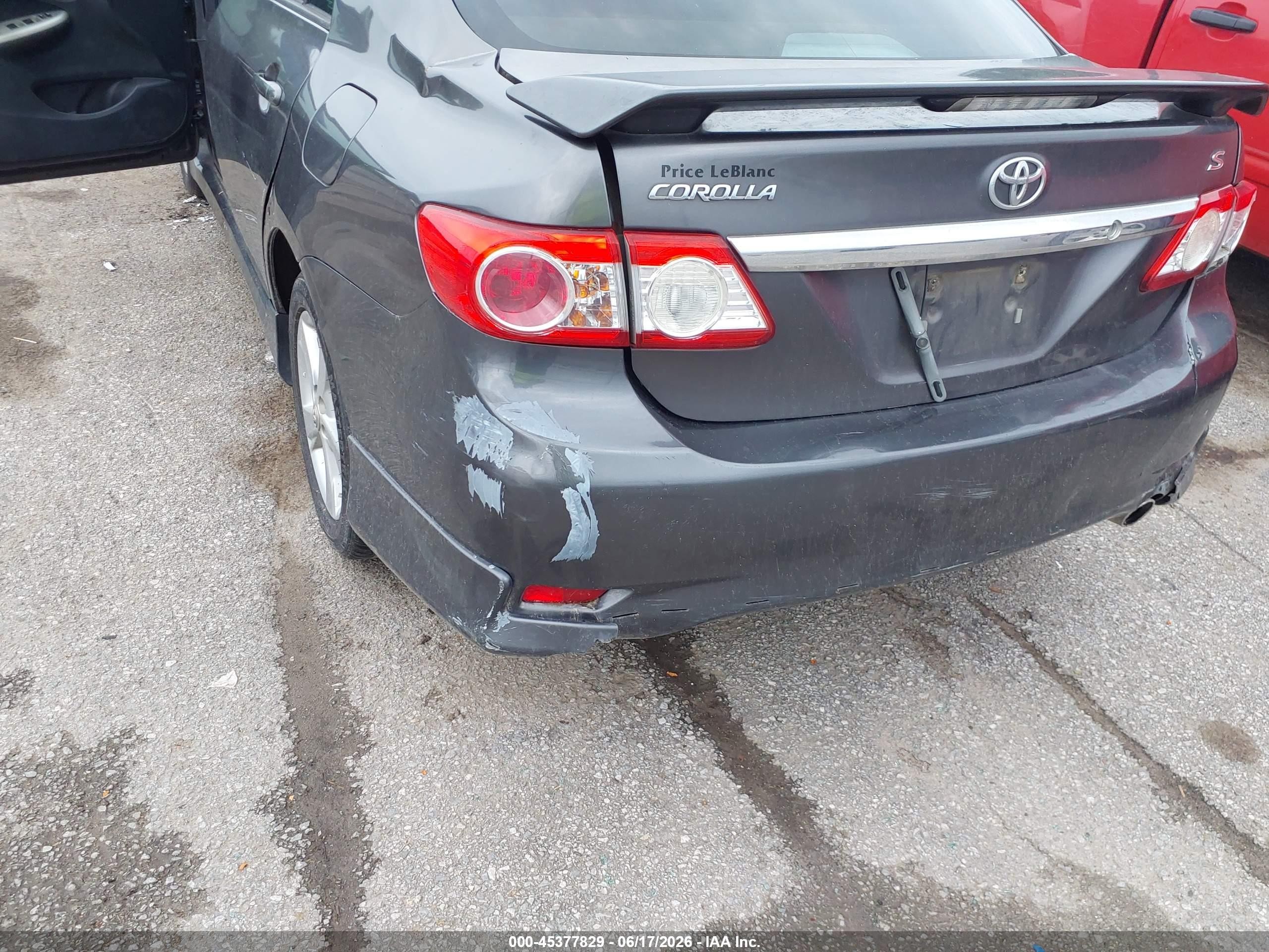 2012 Toyota Corolla S Gray vin: 5YFBU4EE3CP014185