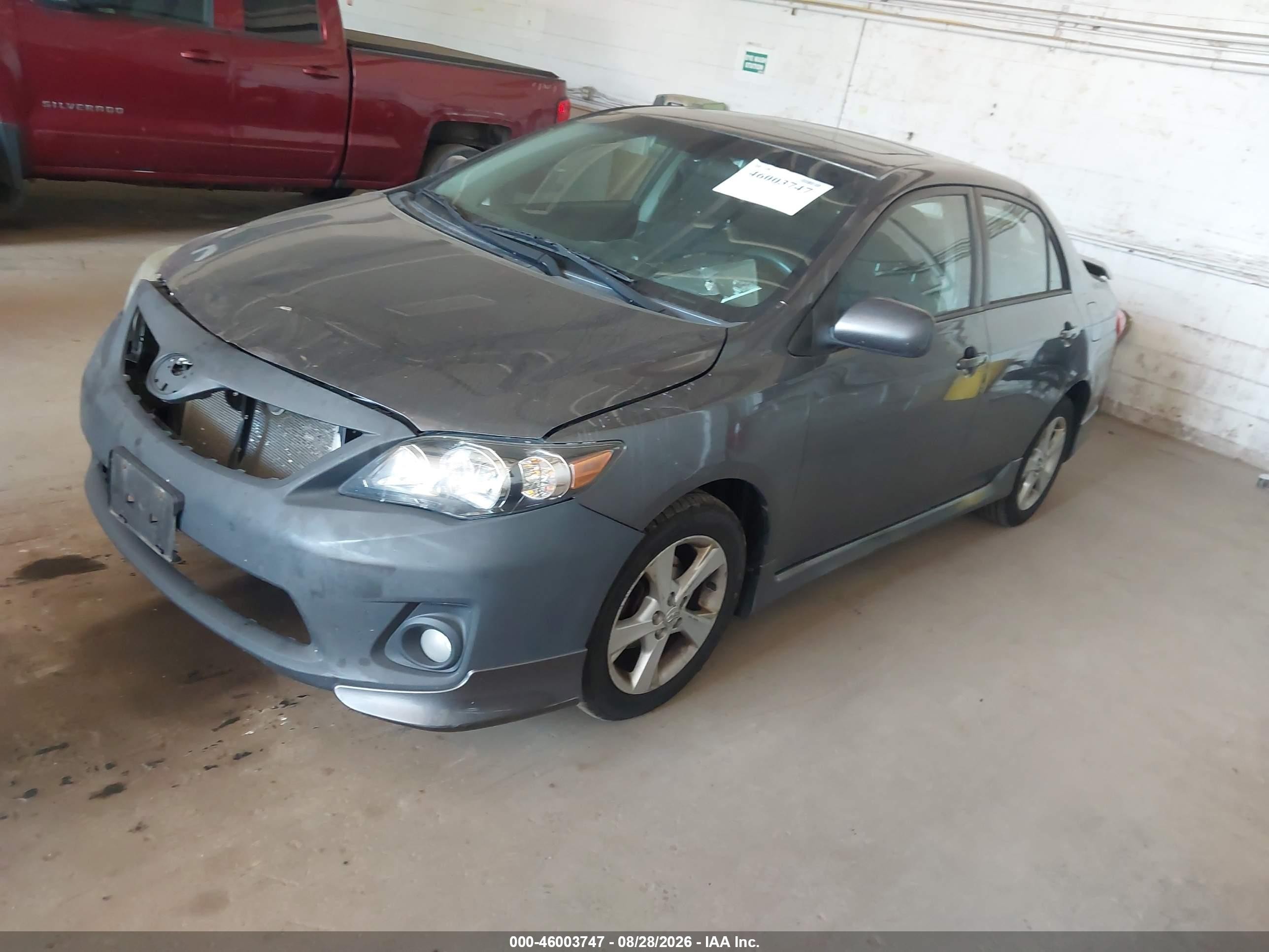 2012 Toyota Corolla S Gray vin: 5YFBU4EE3CP015210