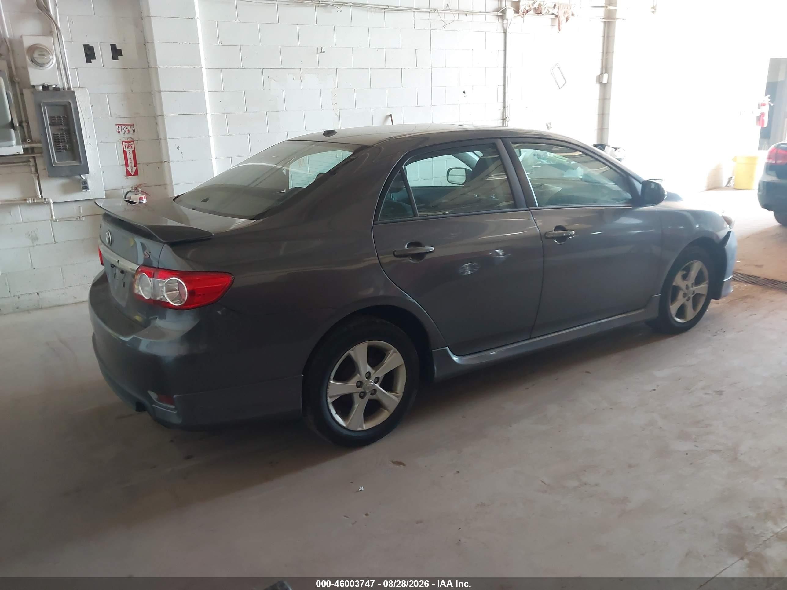 2012 Toyota Corolla S Gray vin: 5YFBU4EE3CP015210