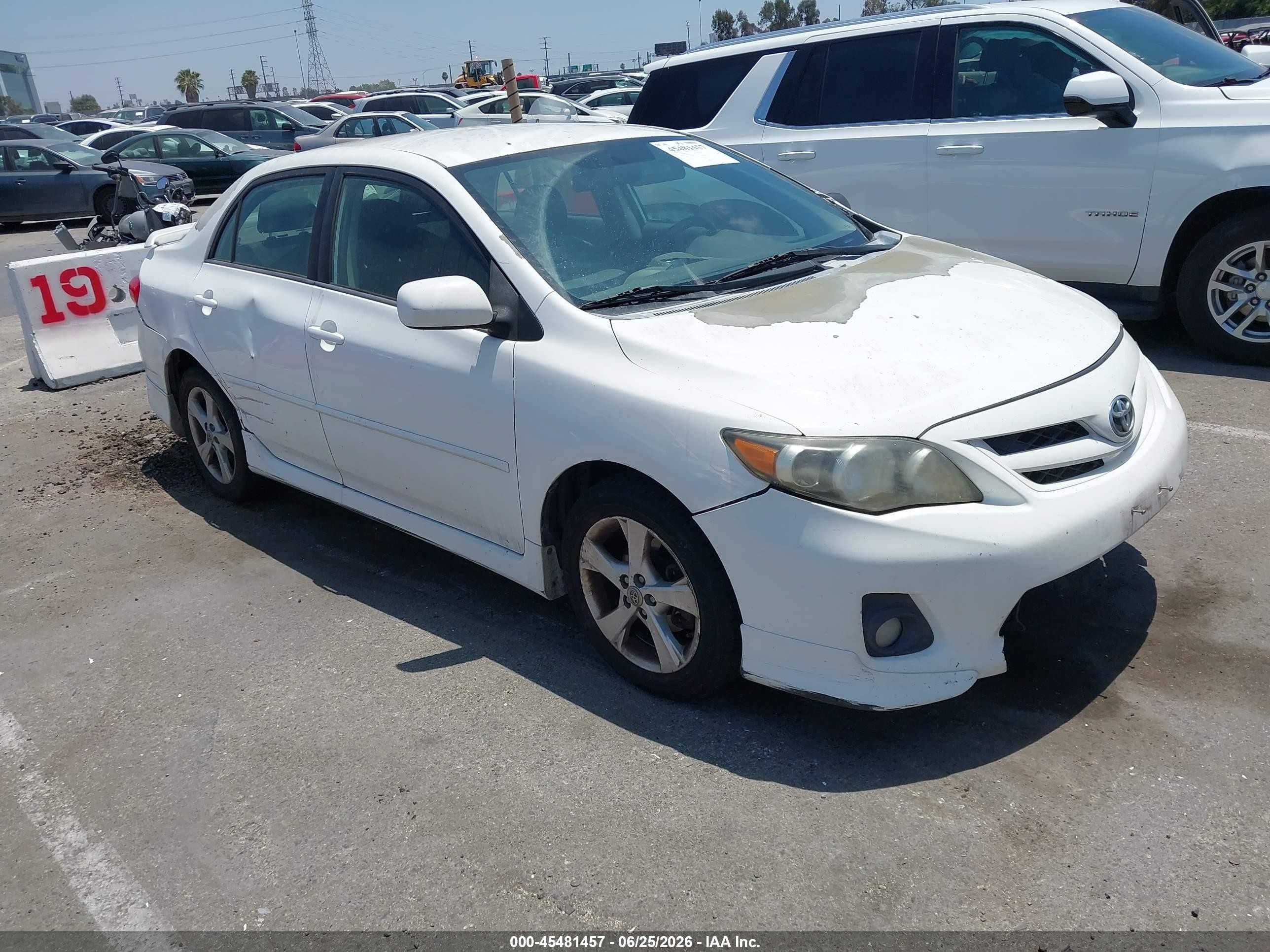 2012 Toyota Corolla S White vin: 5YFBU4EE3CP026997