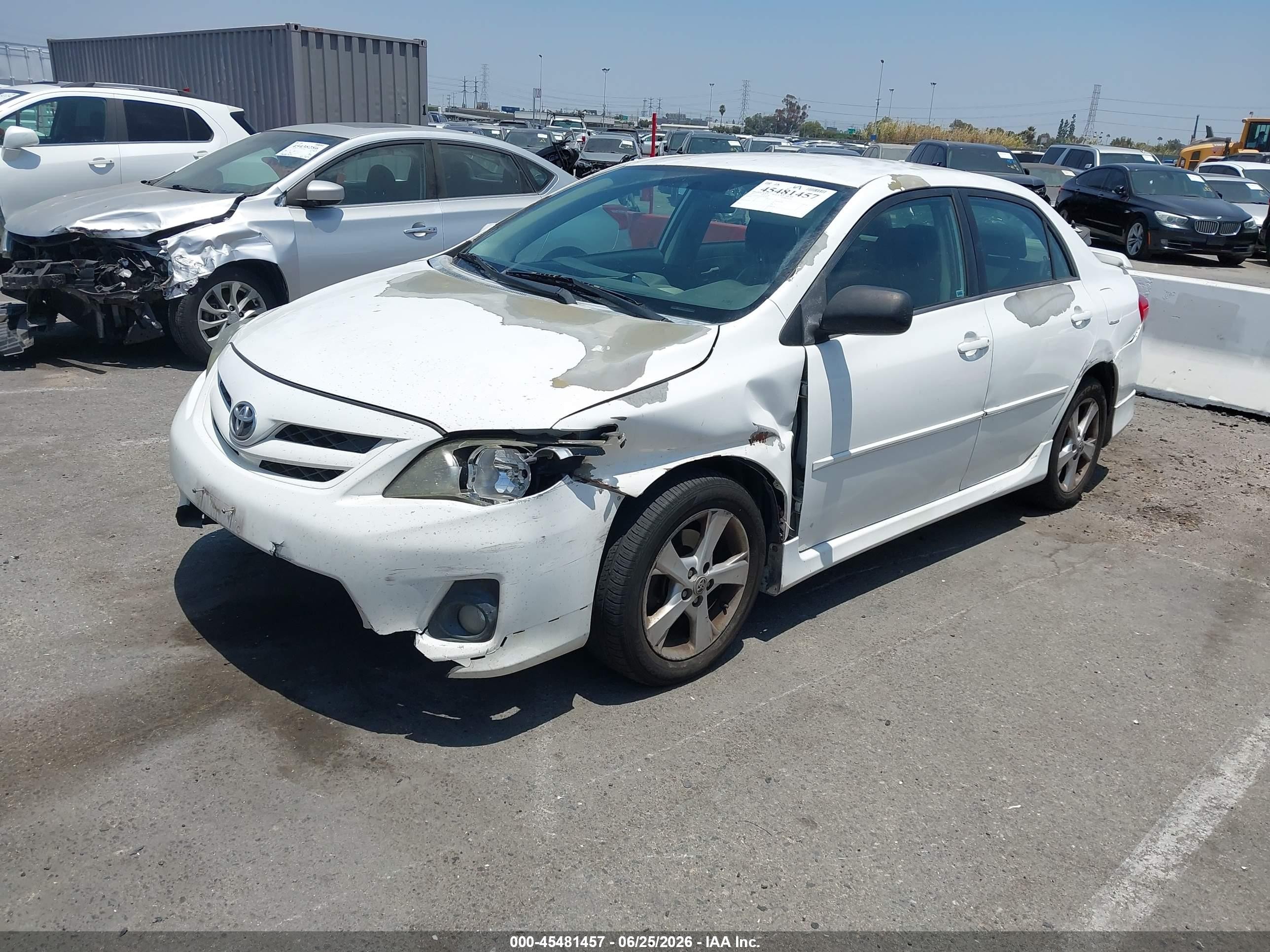 2012 Toyota Corolla S White vin: 5YFBU4EE3CP026997