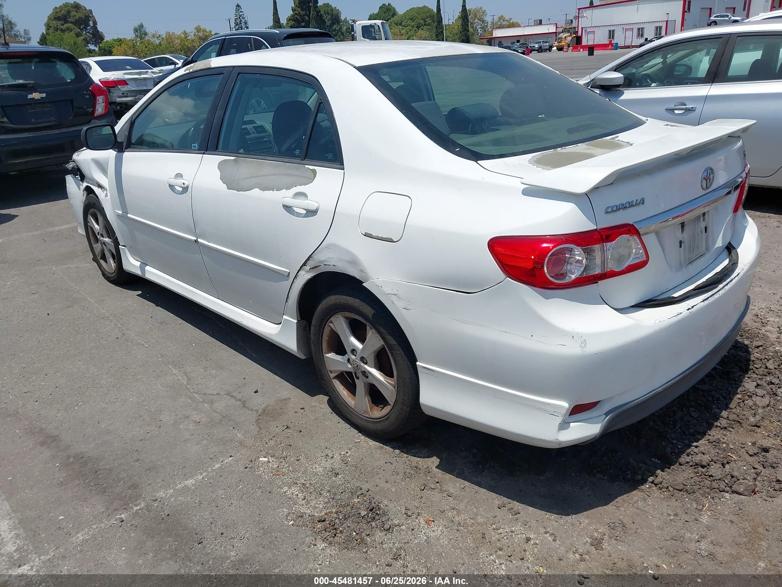 2012 Toyota Corolla S White vin: 5YFBU4EE3CP026997