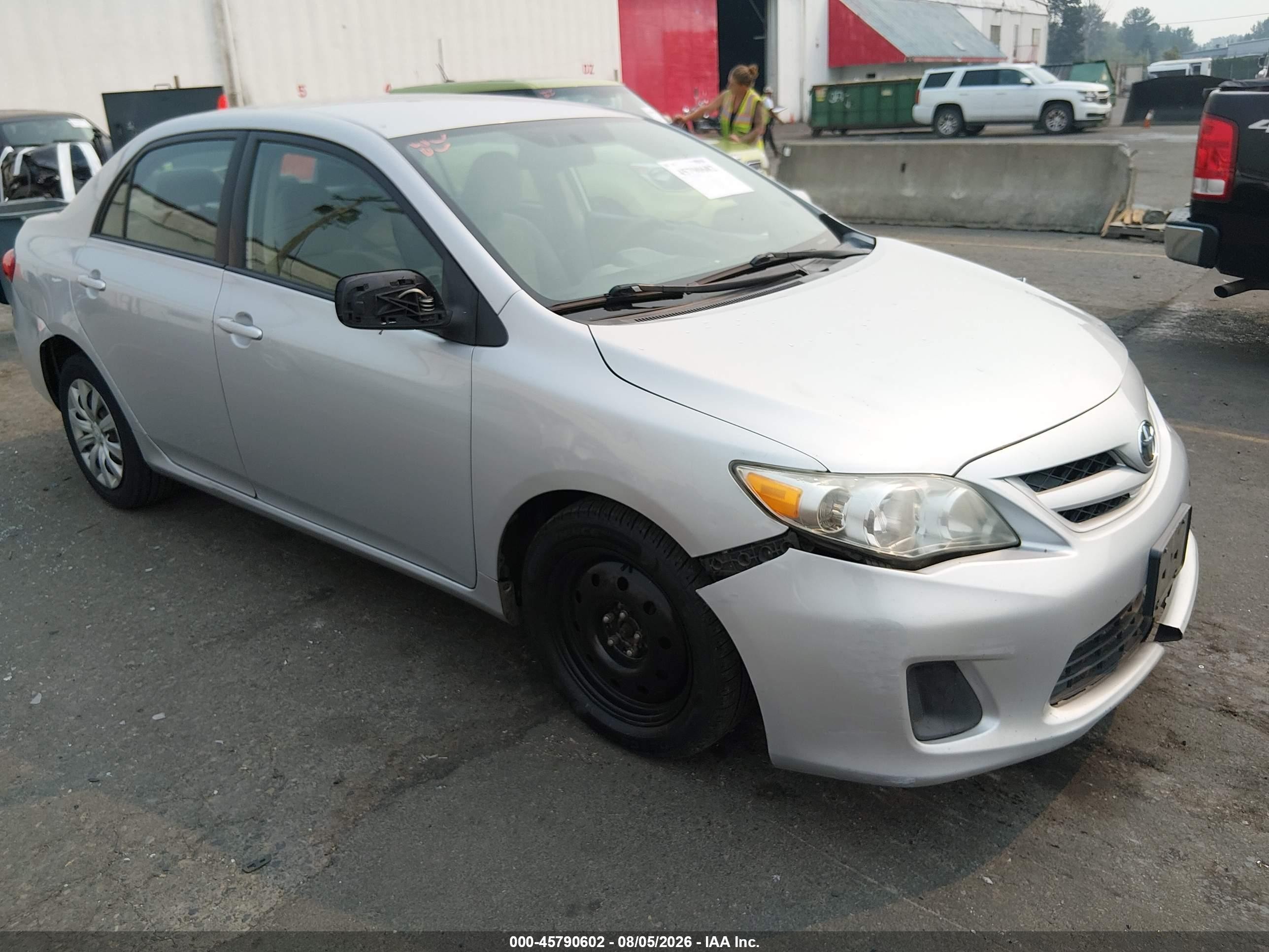 2012 Toyota Corolla Le Silver vin: 5YFBU4EE3CP043234