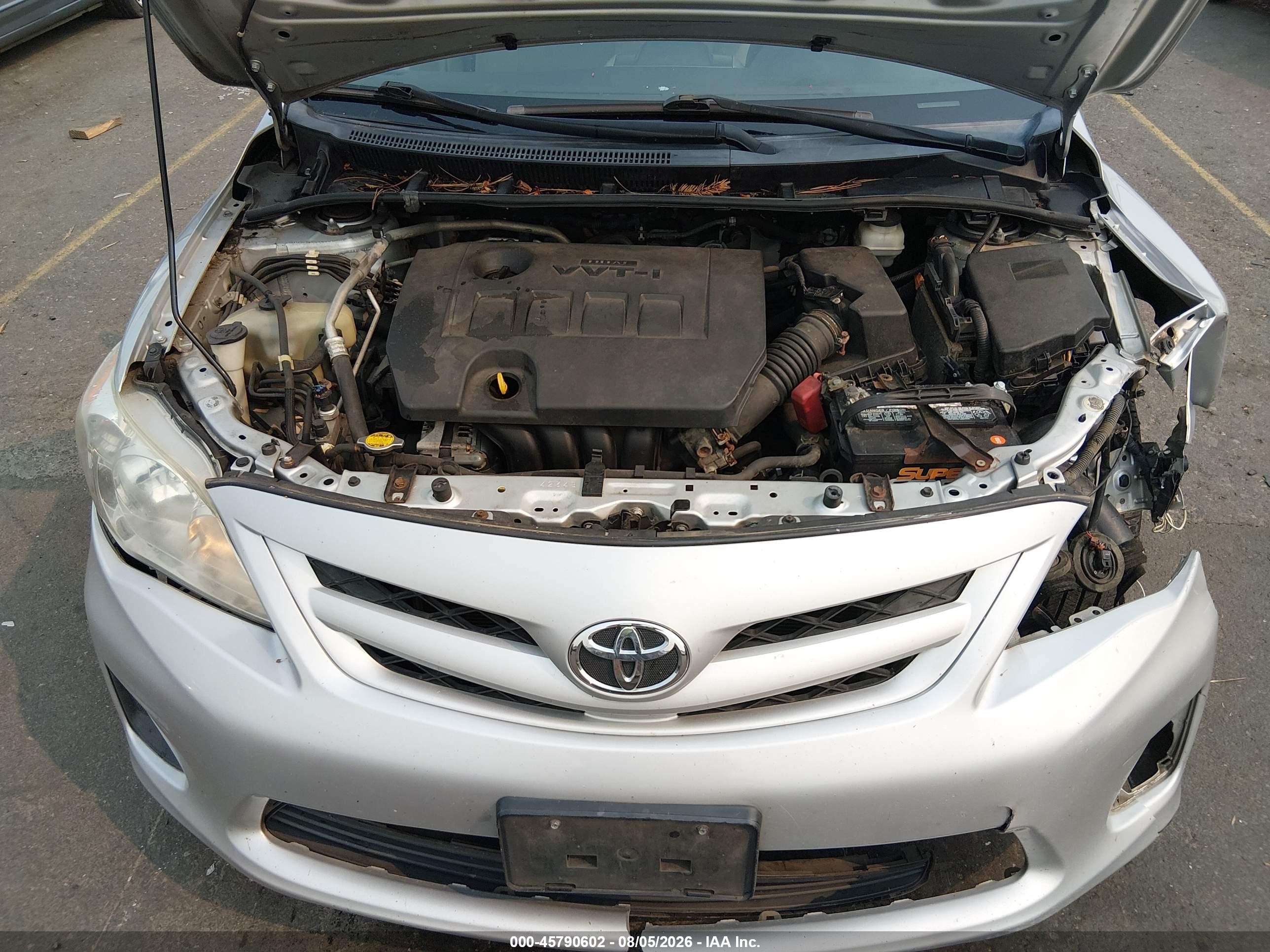 2012 Toyota Corolla Le Silver vin: 5YFBU4EE3CP043234