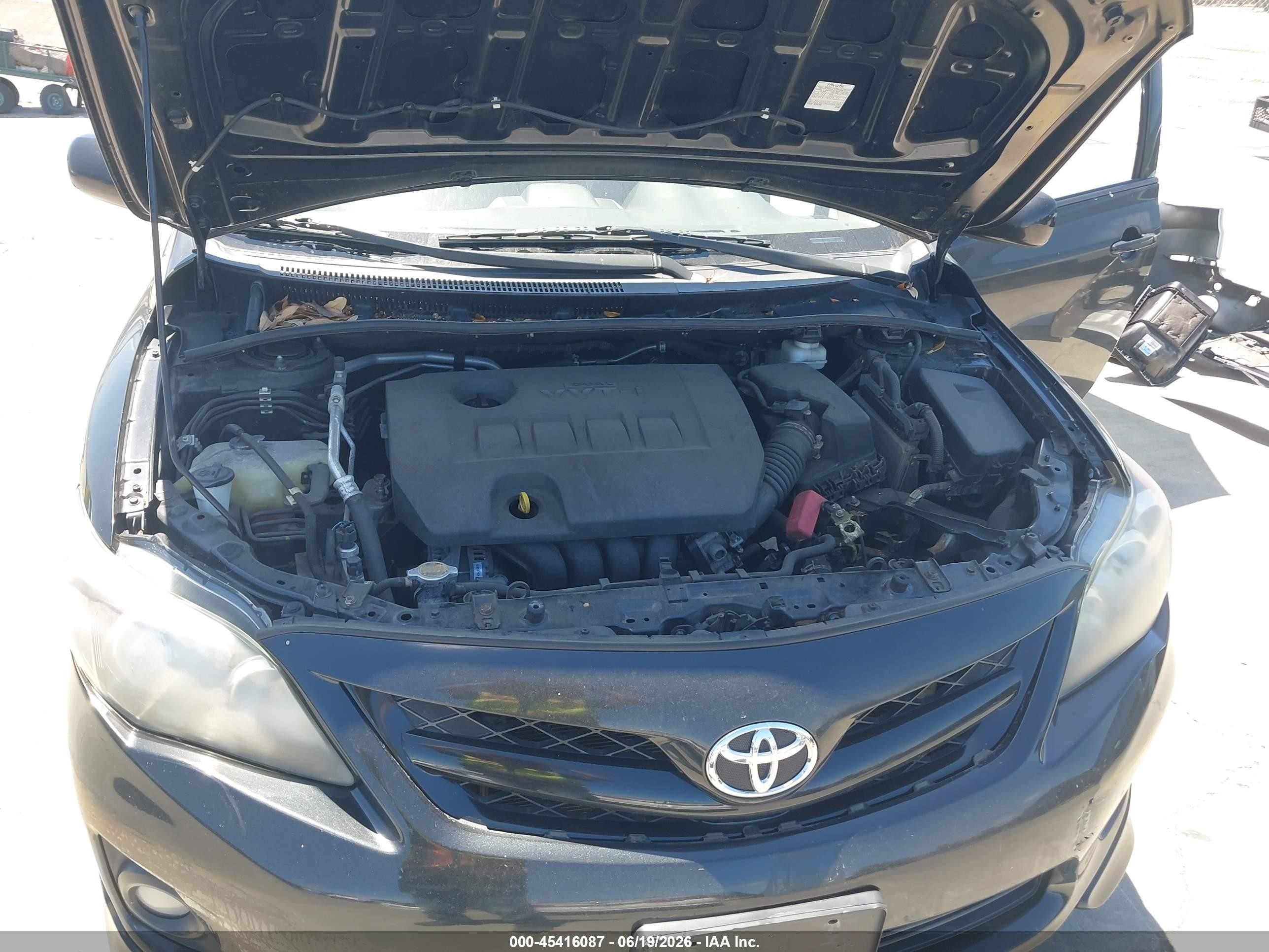 2012 Toyota Corolla S Black vin: 5YFBU4EE3CP045484