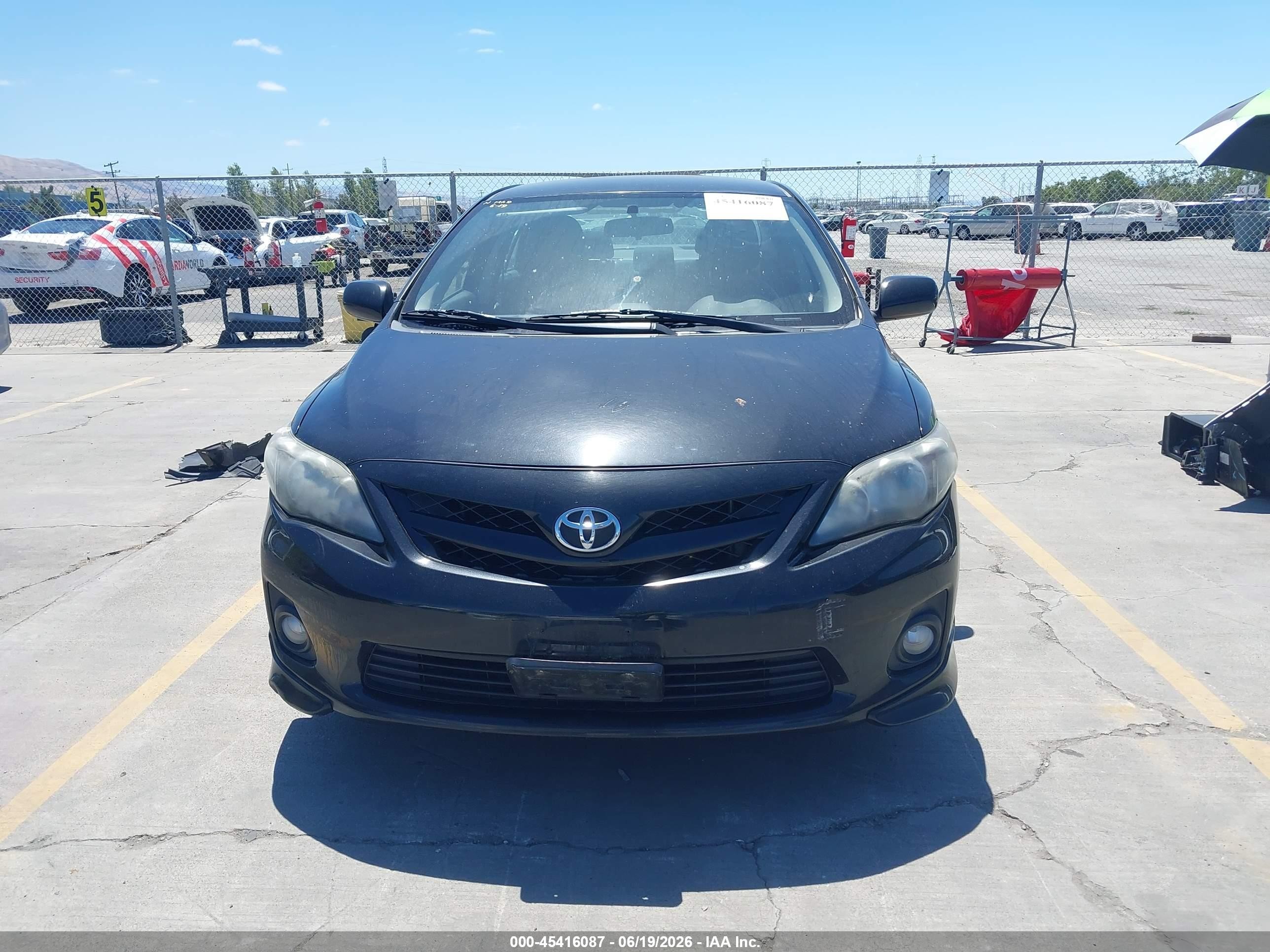2012 Toyota Corolla S Black vin: 5YFBU4EE3CP045484